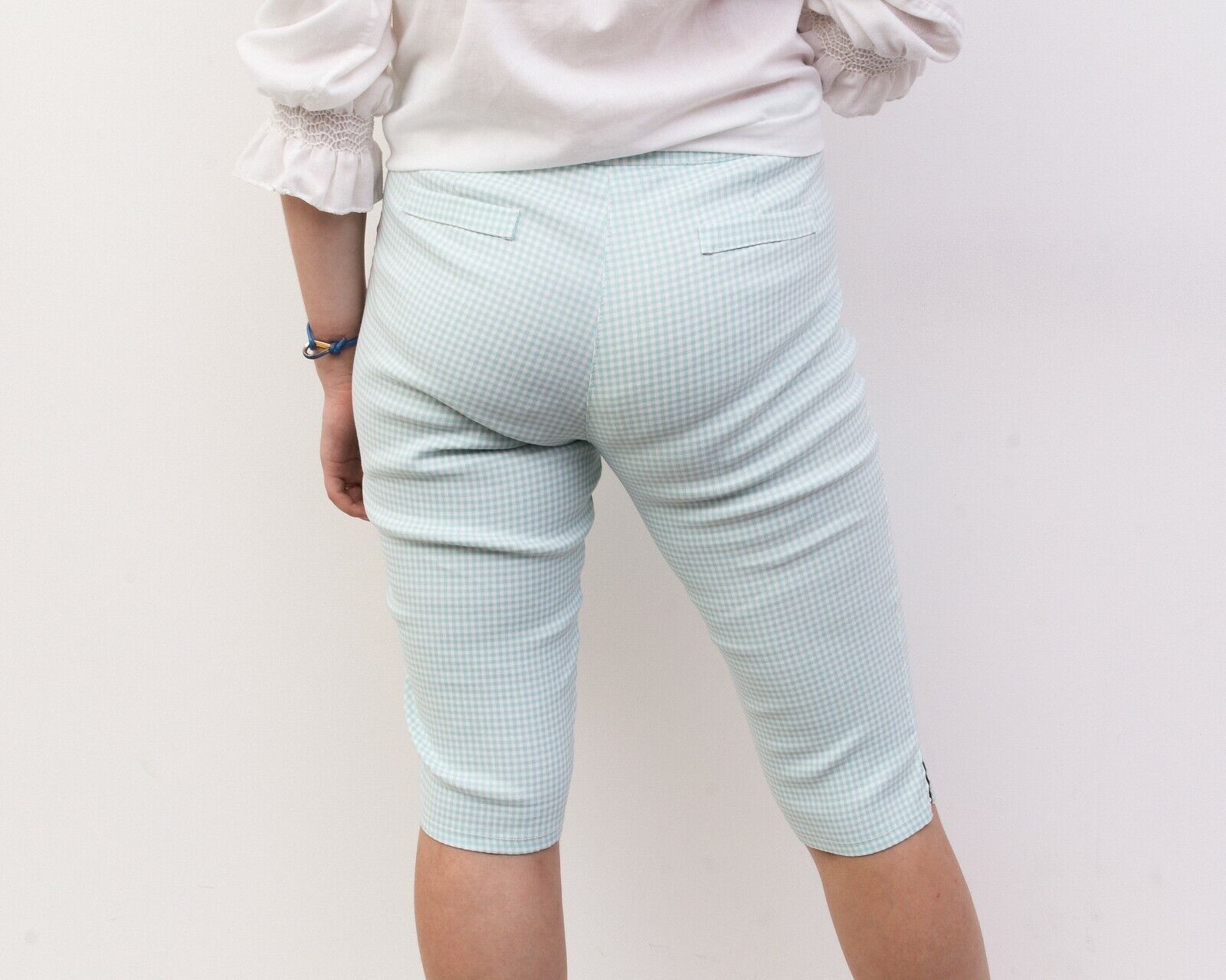 Other × Vintage 70's Check Checkerboard Funky Capri Pants Trousers Shorts Size 35" - 6 Thumbnail