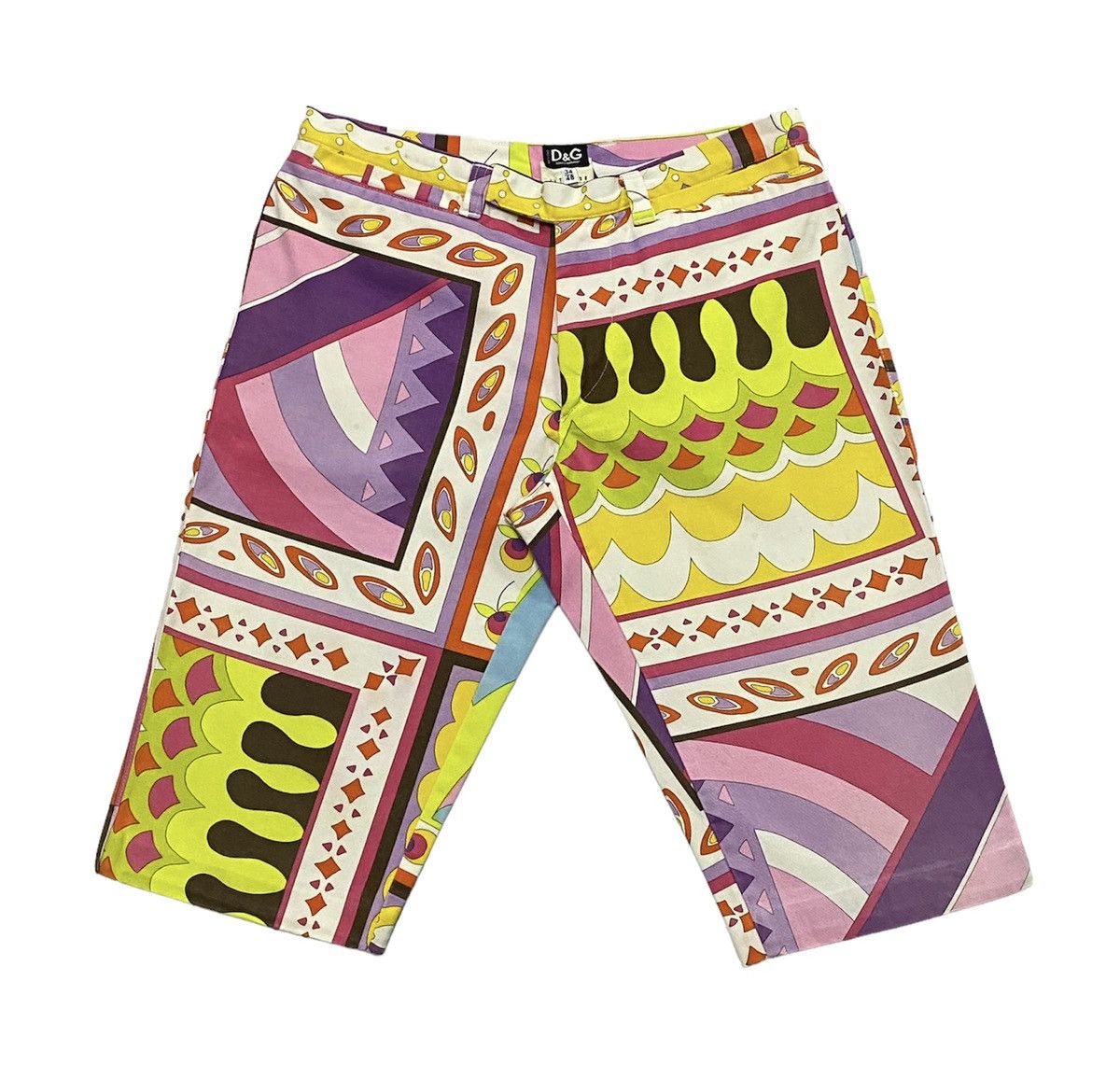 Designer × Dolce & Gabbana Vintage Dolce & Gabana Multicolour Psychedelic Shorts Pants Size US 30 / EU 46 - 2 Thumbnail