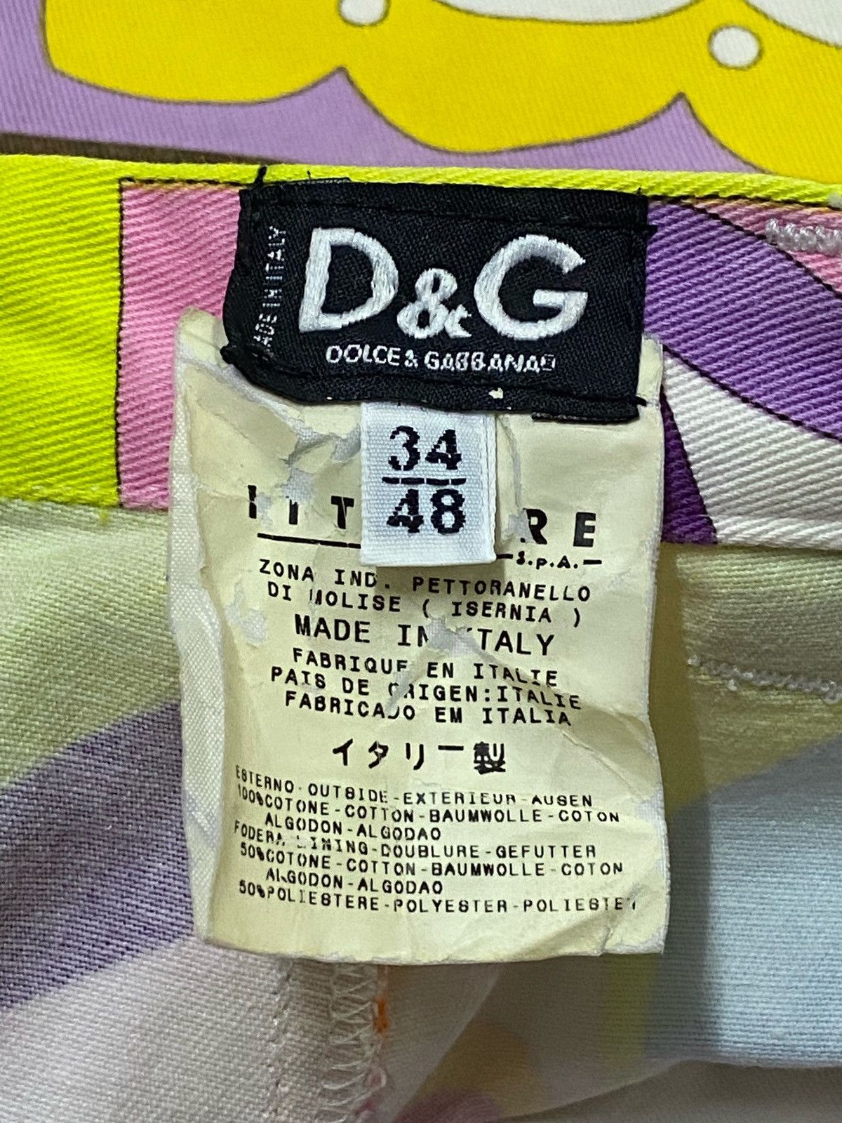 Designer × Dolce & Gabbana Vintage Dolce & Gabana Multicolour Psychedelic Shorts Pants Size US 30 / EU 46 - 10 Thumbnail