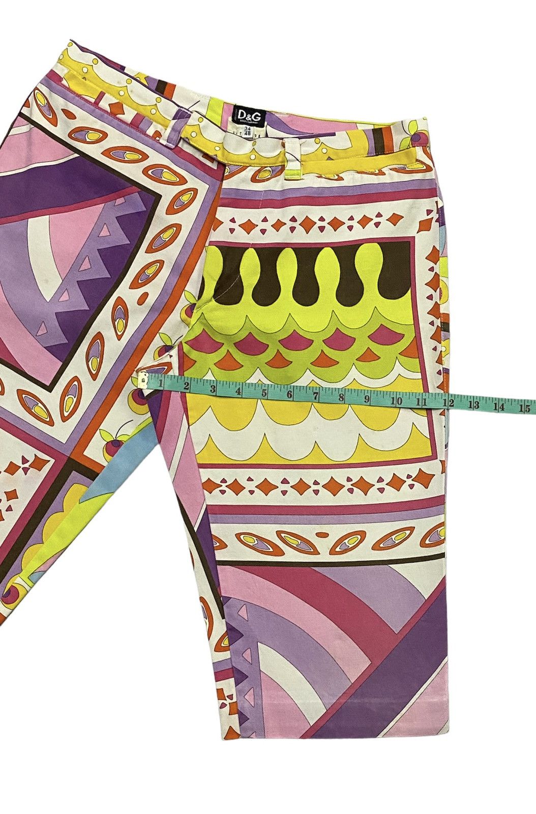 Designer × Dolce & Gabbana Vintage Dolce & Gabana Multicolour Psychedelic Shorts Pants Size US 30 / EU 46 - 8 Thumbnail