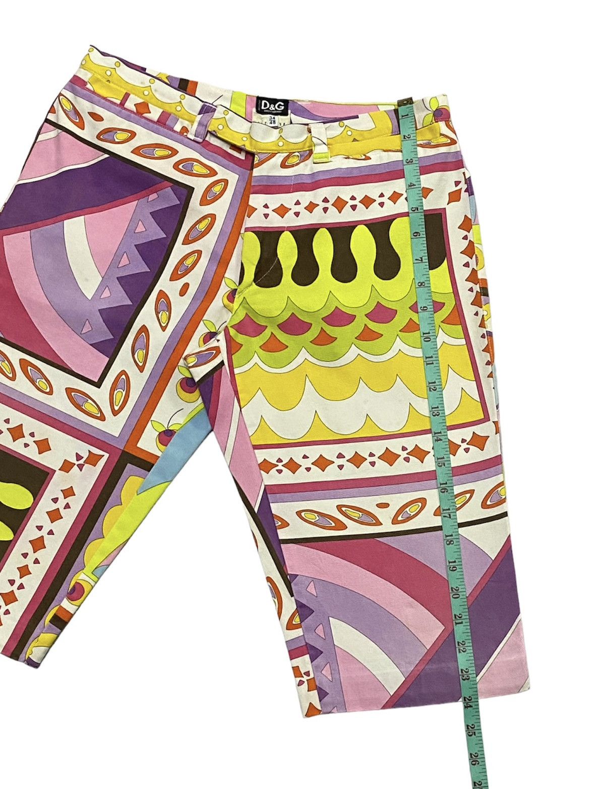 Designer × Dolce & Gabbana Vintage Dolce & Gabana Multicolour Psychedelic Shorts Pants Size US 30 / EU 46 - 6 Thumbnail