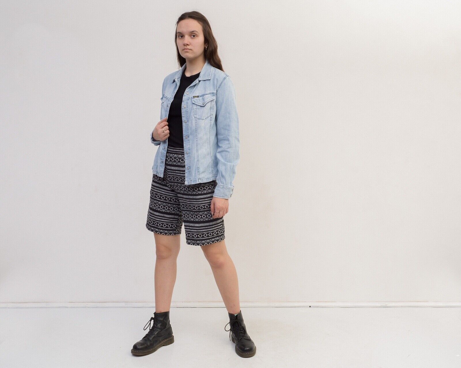 Diesel × Vintage Women's Denim Shirt Jacket Blue Snap Buttons Blazer Top Size M / US 6-8 / IT 42-44 - 3 Thumbnail