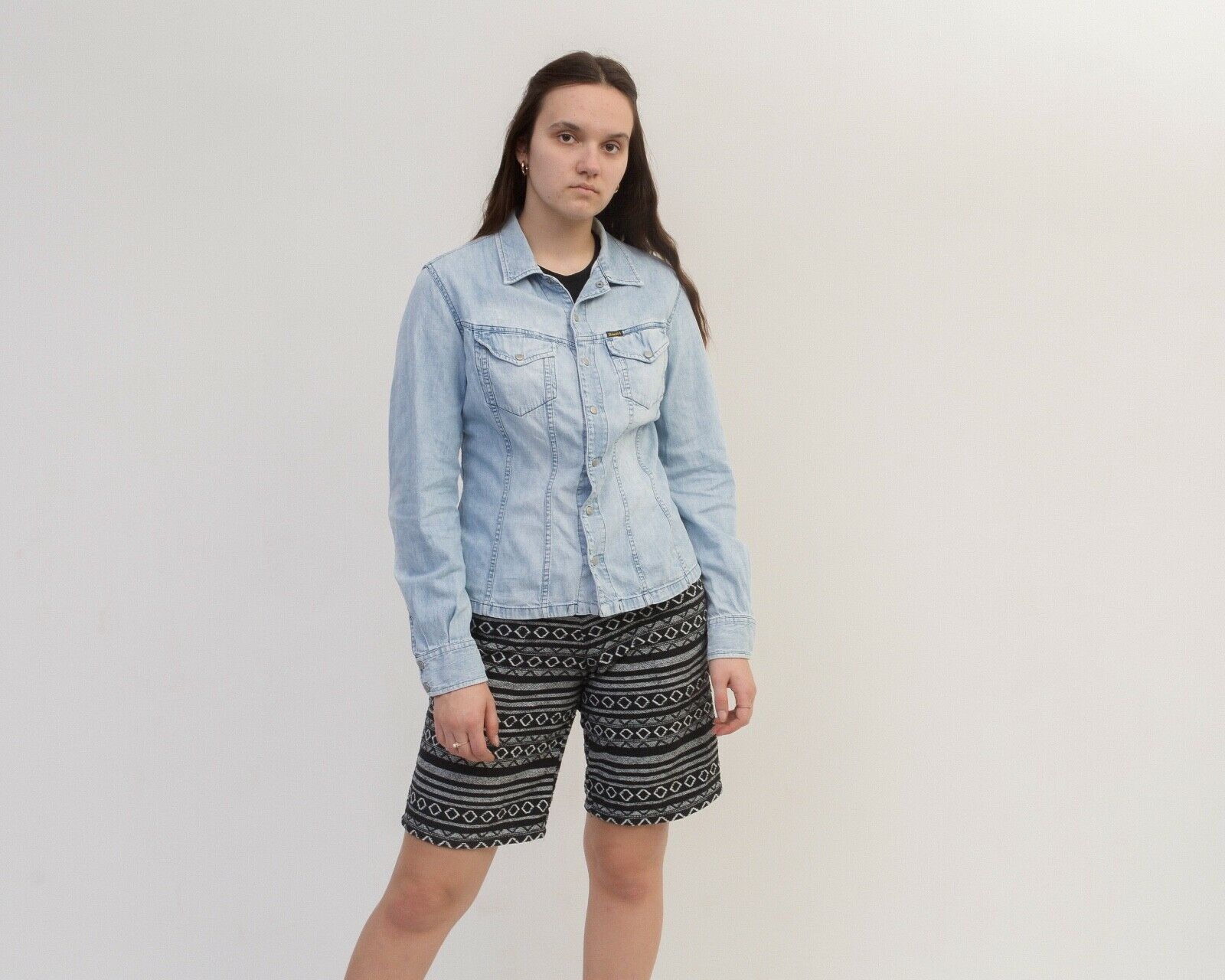 Diesel × Vintage Women's Denim Shirt Jacket Blue Snap Buttons Blazer Top Size M / US 6-8 / IT 42-44 - 1 Thumbnail