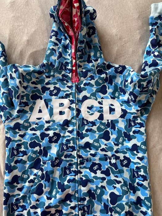 Josewong ABCD fullzip double hoodie blue-