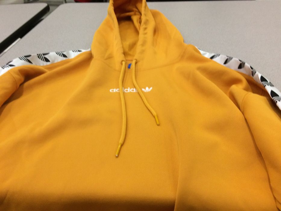 Adidas tape hoodie on sale yellow