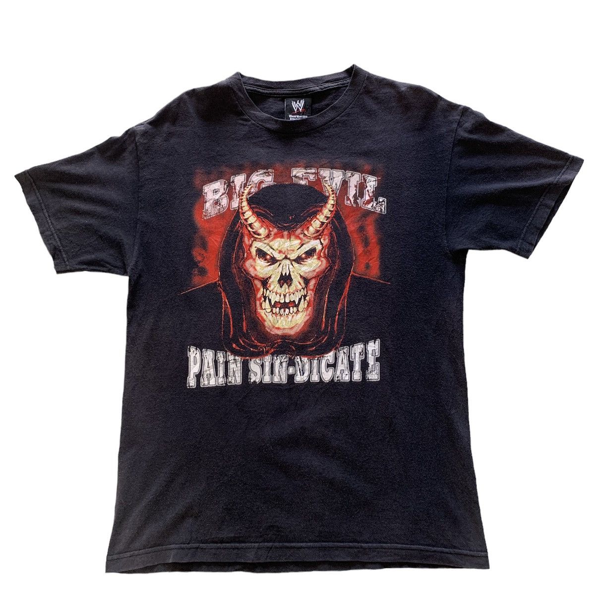 Vintage Vintage Big Evil Pain Sin-Dicate WWE T Shirt Size US L / EU 52-54 / 3 - 13 Thumbnail