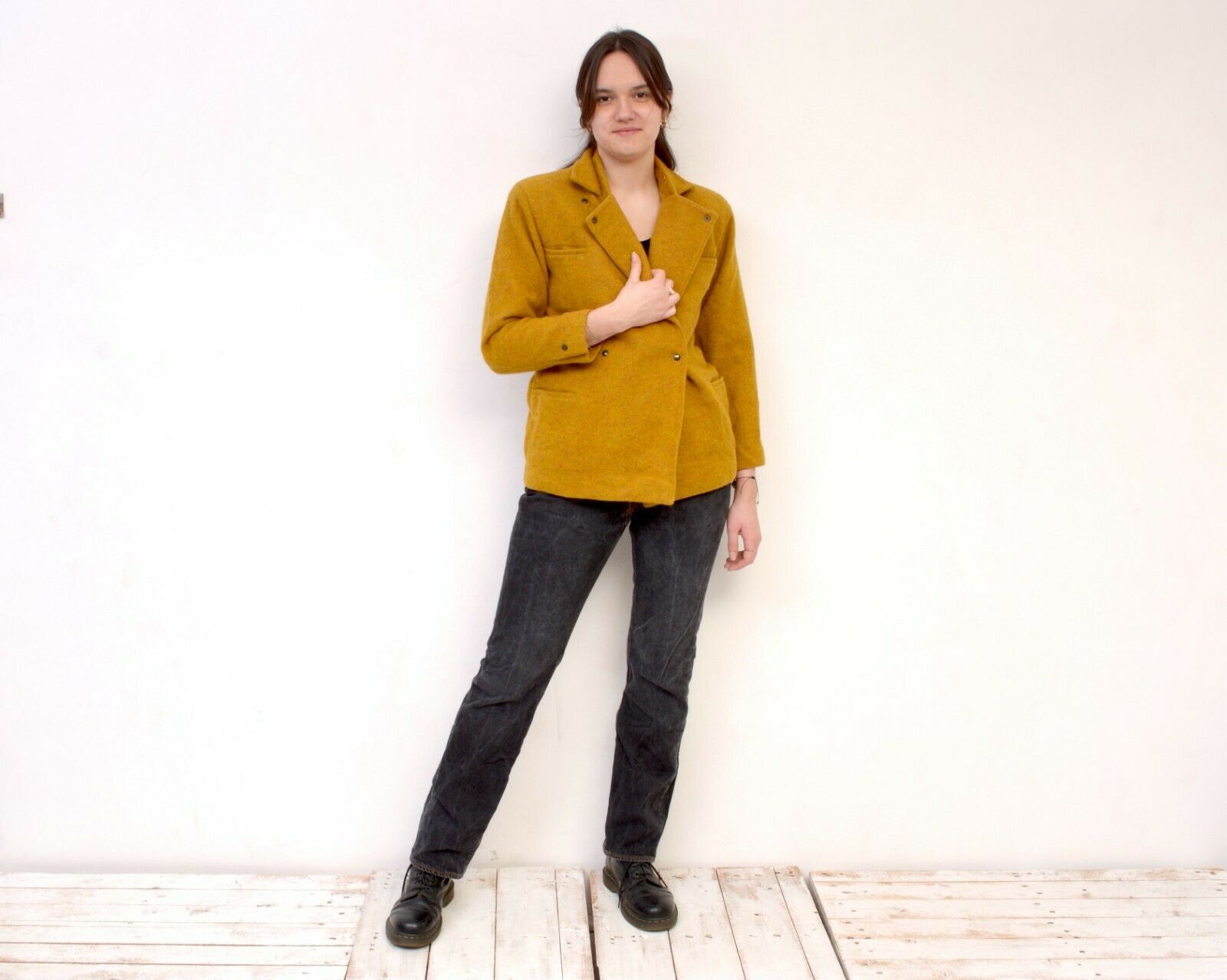 Smartwool × Vintage blazer Women Wool Coat Jacket Overcoat Snap Double Breasted Size S / US 4 / IT 40 - 2 Thumbnail
