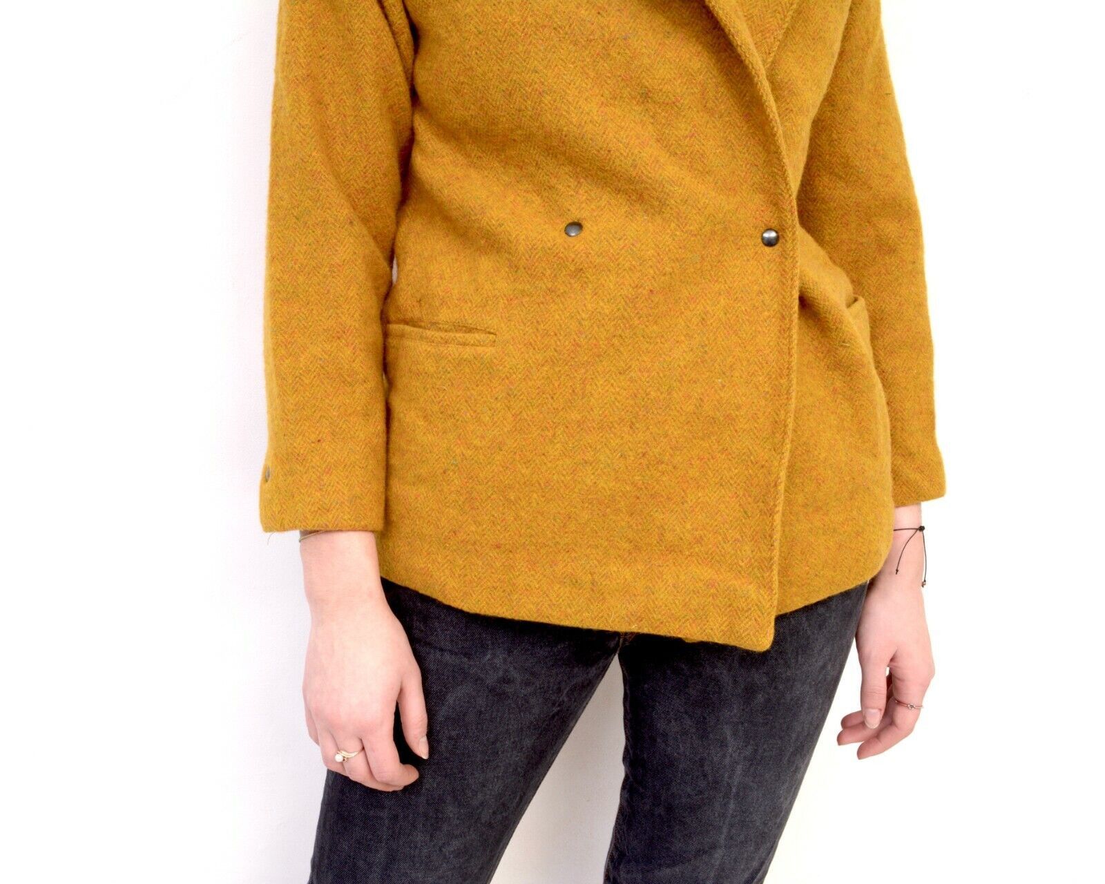 Smartwool × Vintage blazer Women Wool Coat Jacket Overcoat Snap Double Breasted Size S / US 4 / IT 40 - 7 Thumbnail