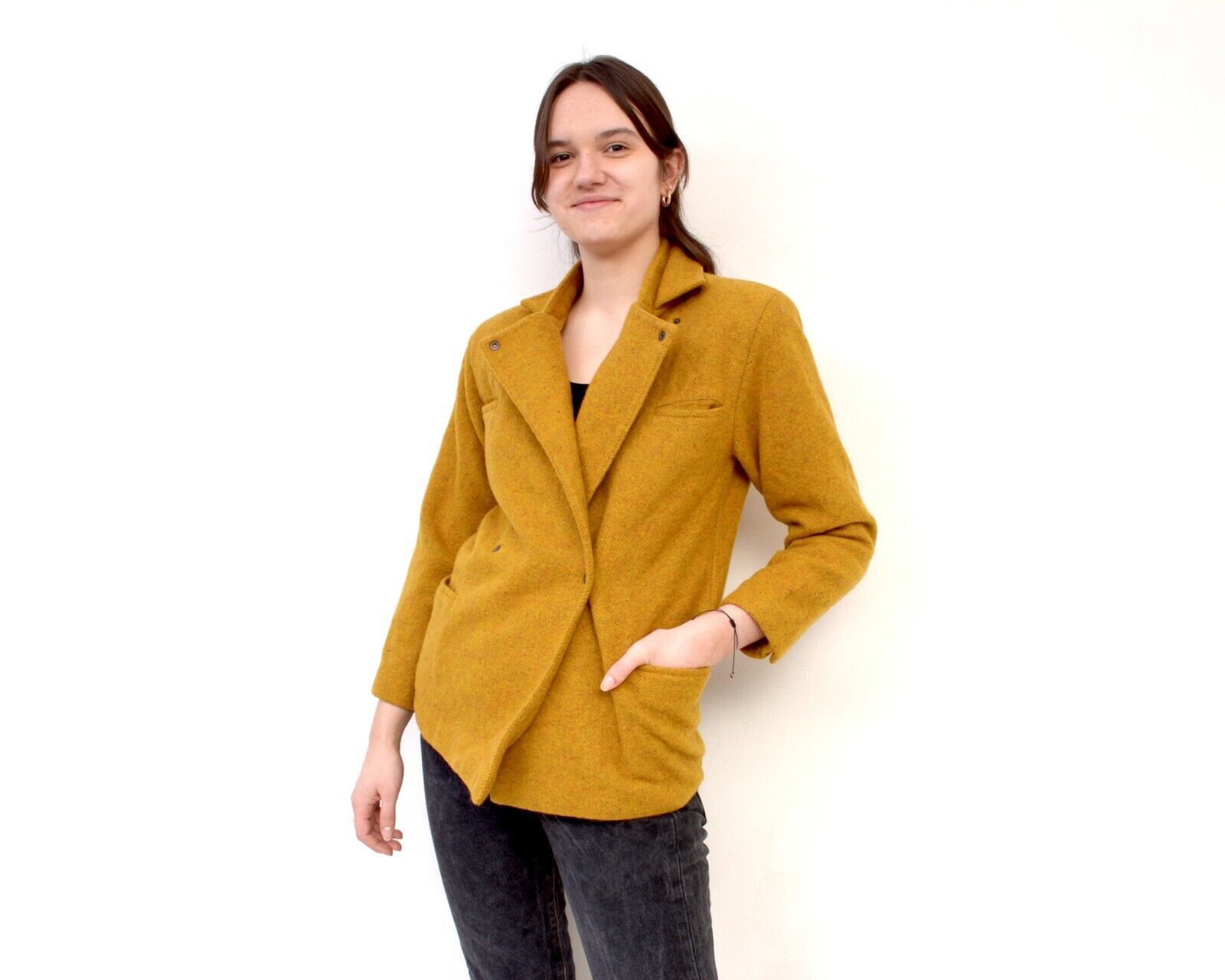 Smartwool × Vintage blazer Women Wool Coat Jacket Overcoat Snap Double Breasted Size S / US 4 / IT 40 - 1 Thumbnail