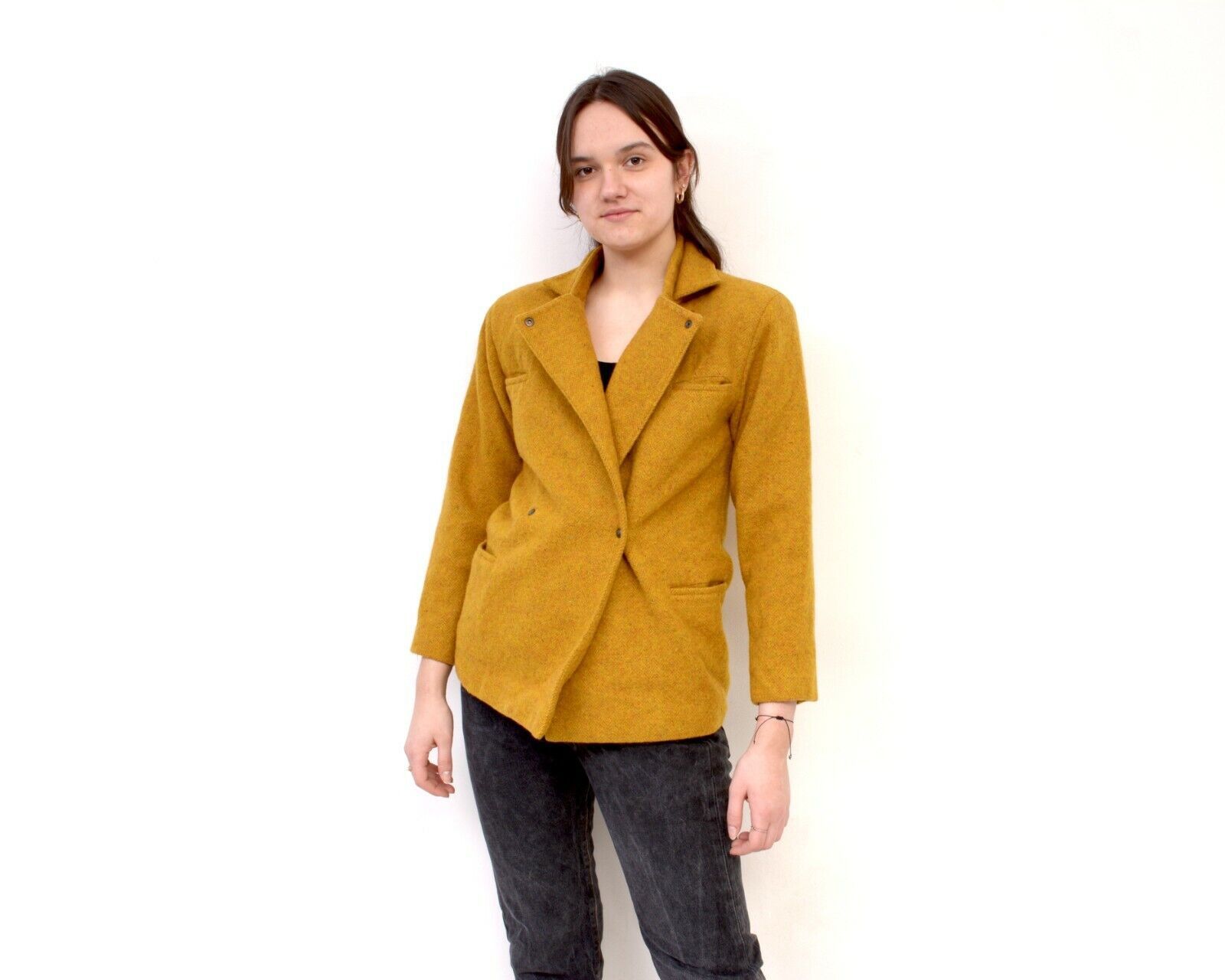 Smartwool × Vintage blazer Women Wool Coat Jacket Overcoat Snap Double Breasted Size S / US 4 / IT 40 - 3 Thumbnail