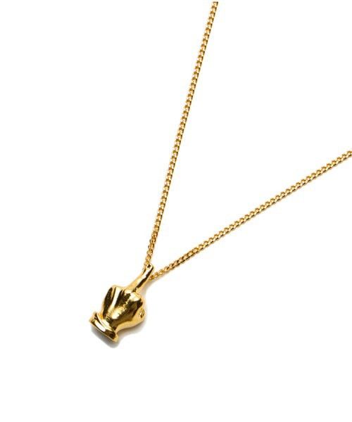 アクセサリー UNDERCOVER Fuck Finger necklace Undercover Undercover “FUCK FINGER” gold necklace | Grailed
