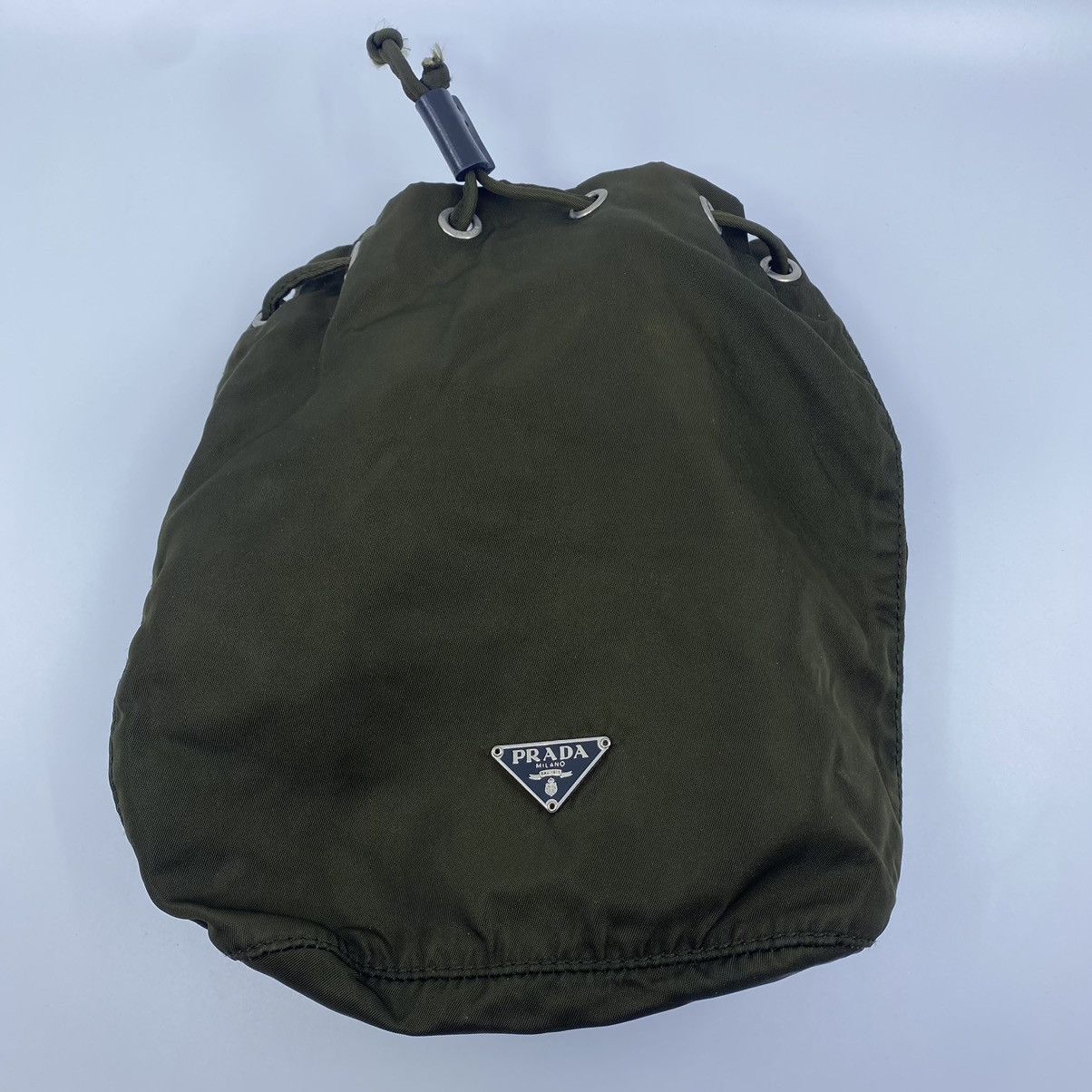 Prada Khaki Chalk/Dust Bag Khaki Nylon