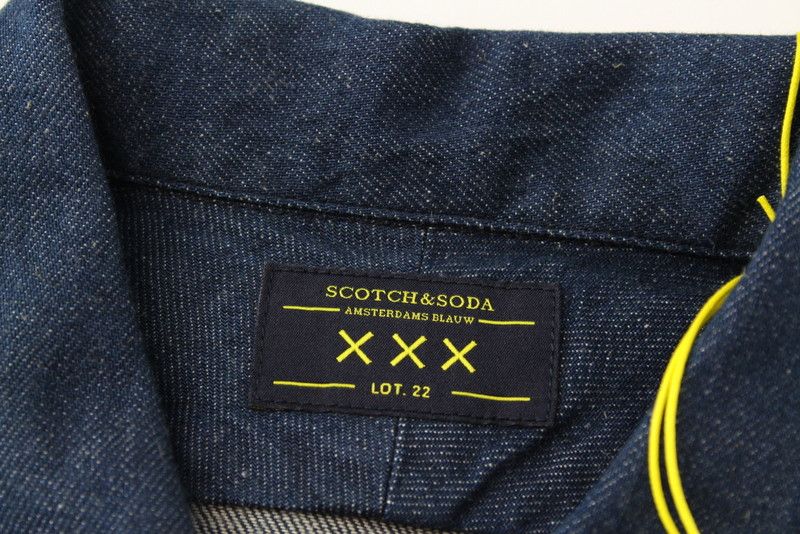 Scotch & Soda XXX LOT.22 ~XL Cotton Navy Half Zip Casual Shirt 44557 Size US XL / EU 56 / 4 - 5 Thumbnail