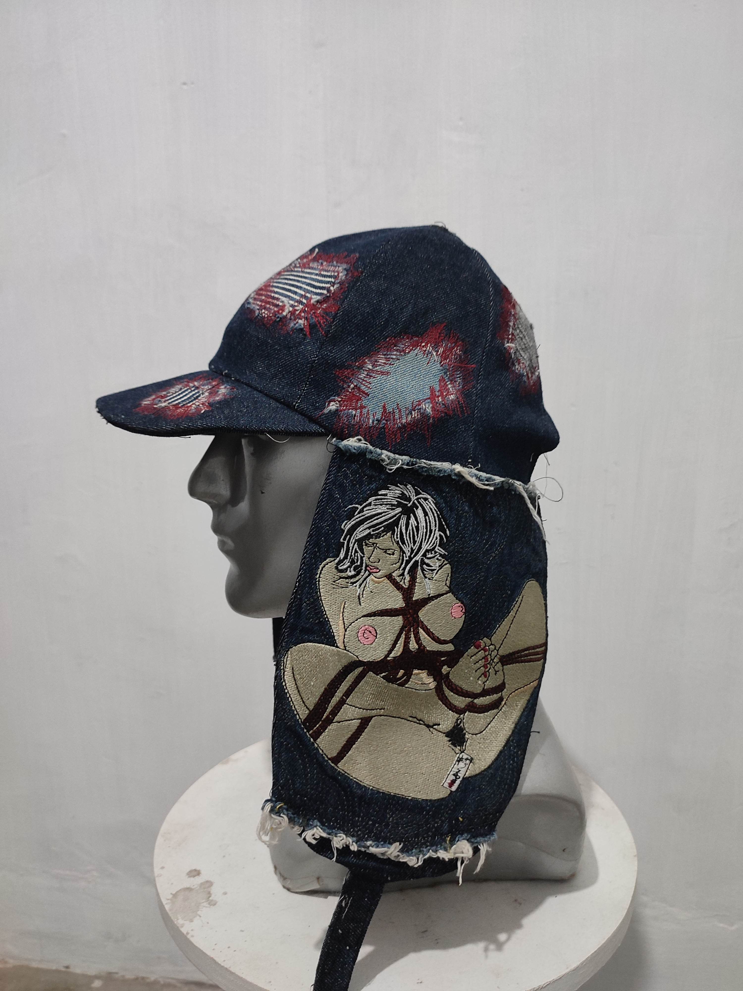 Other 🔥Custom Made Ear Flap Embroidery Bondage Bukkaku Hats Size ONE SIZE - 1 Thumbnail