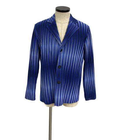 Issey Miyake Homme Plisse Pleated Stripe Jacket
