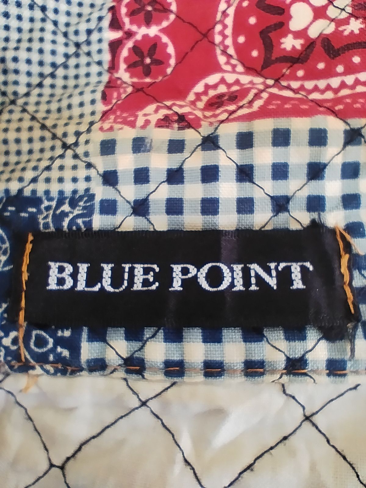 Blue Blue Japan 🔥 Japanese Brand Blue Point Vest Patchwork design Size US L / EU 52-54 / 3 - 5 Thumbnail