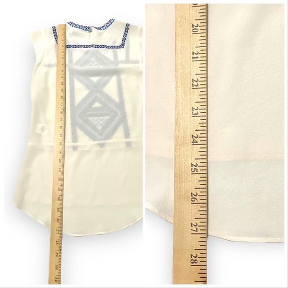 Veronica Beard NWT Veronica Beard White Silk Embroidered Baja Flutter Top Size XS / US 0-2 / IT 36-38 - 13 Thumbnail