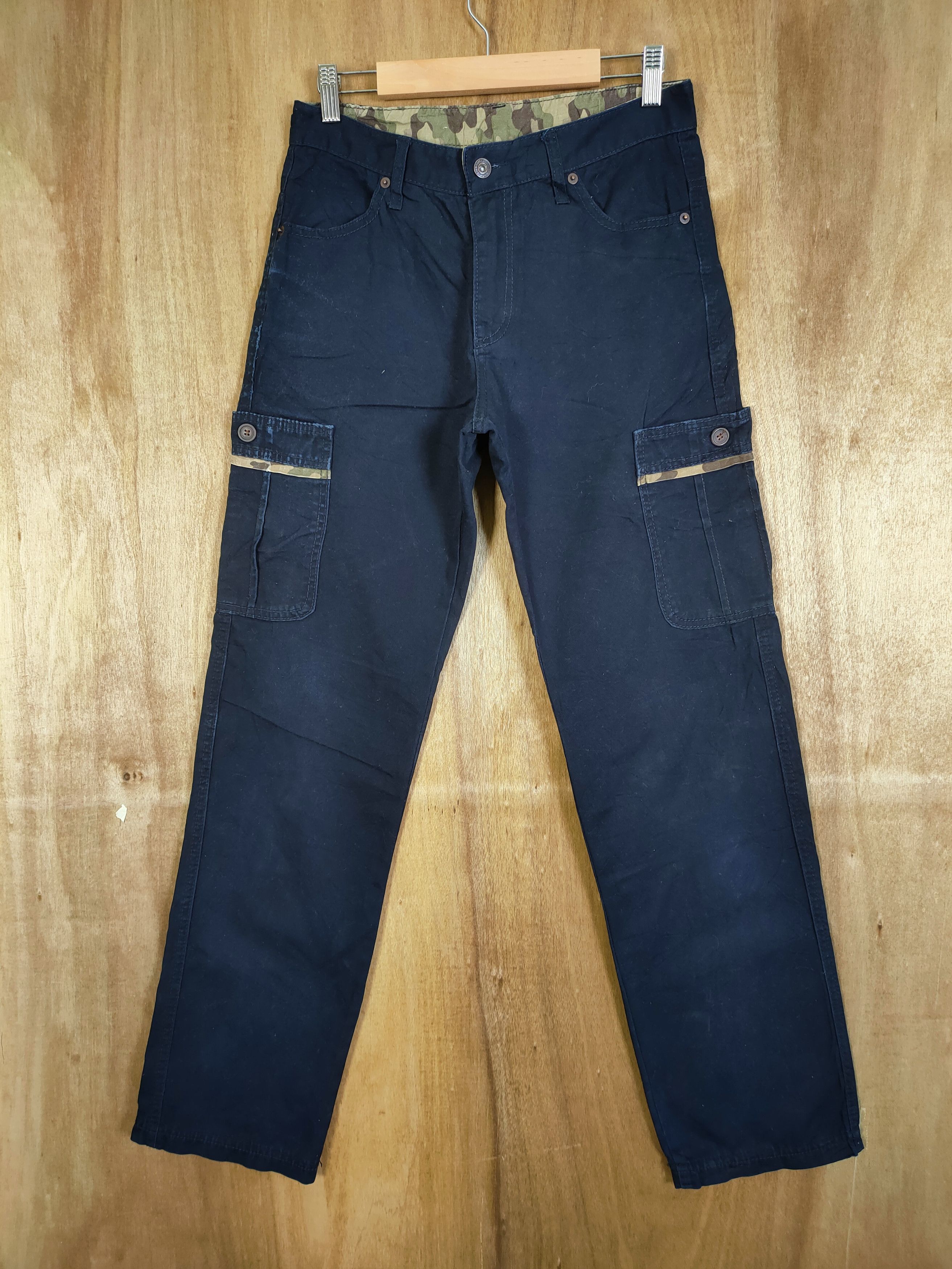 Japanese Brand × Vintage VINTAGE JAPANESE BRAND DARK BLUE CARGO PANTS #111 Size US 29 - 1 Thumbnail
