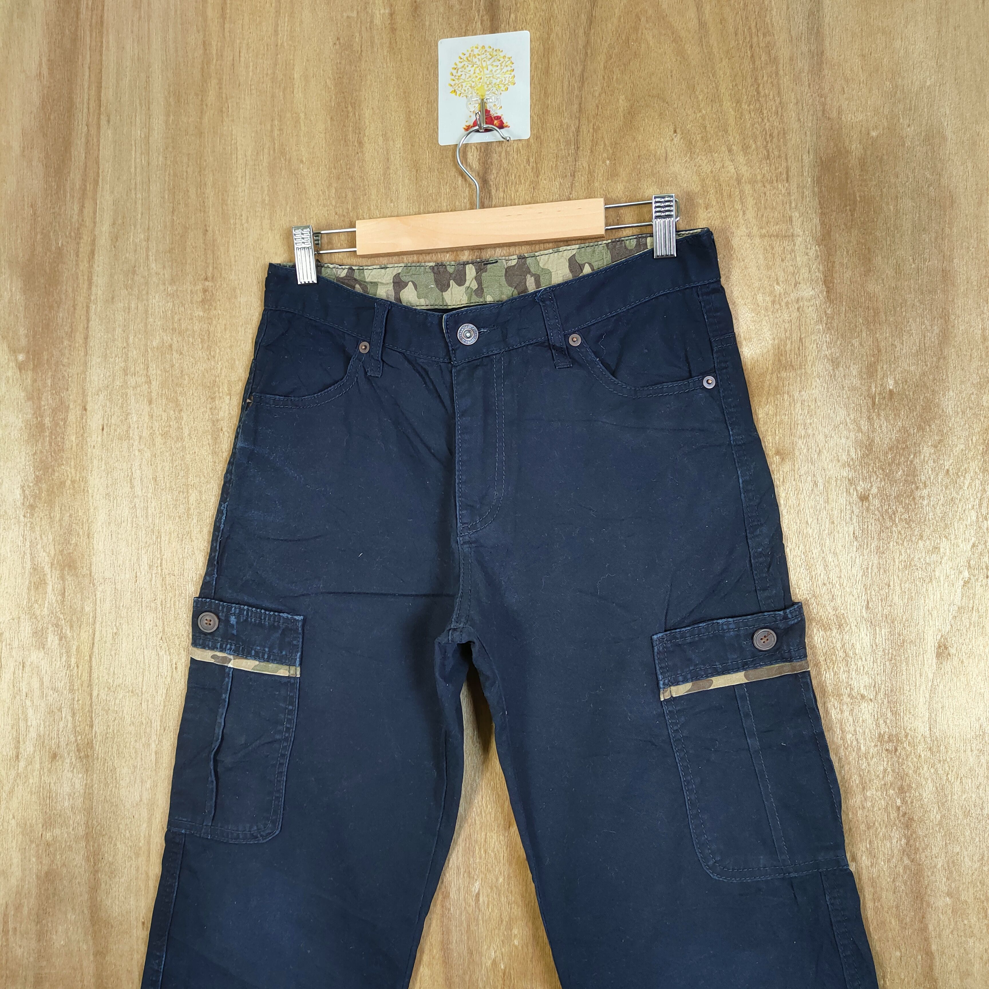 Japanese Brand × Vintage VINTAGE JAPANESE BRAND DARK BLUE CARGO PANTS #111 Size US 29 - 2 Thumbnail