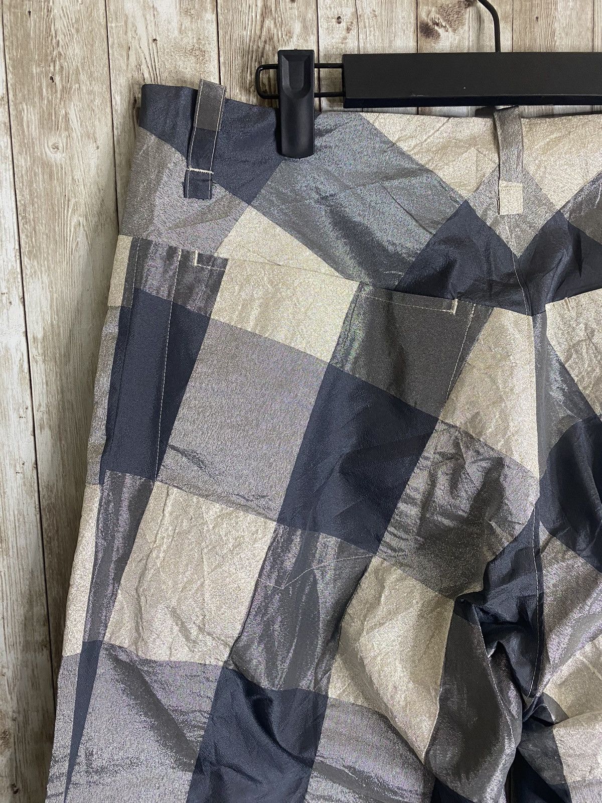 Japanese Brand × Yohji Yamamoto Yohji Yamamoto Glitter Checkered Cropped Pants Size US 33 - 10 Thumbnail