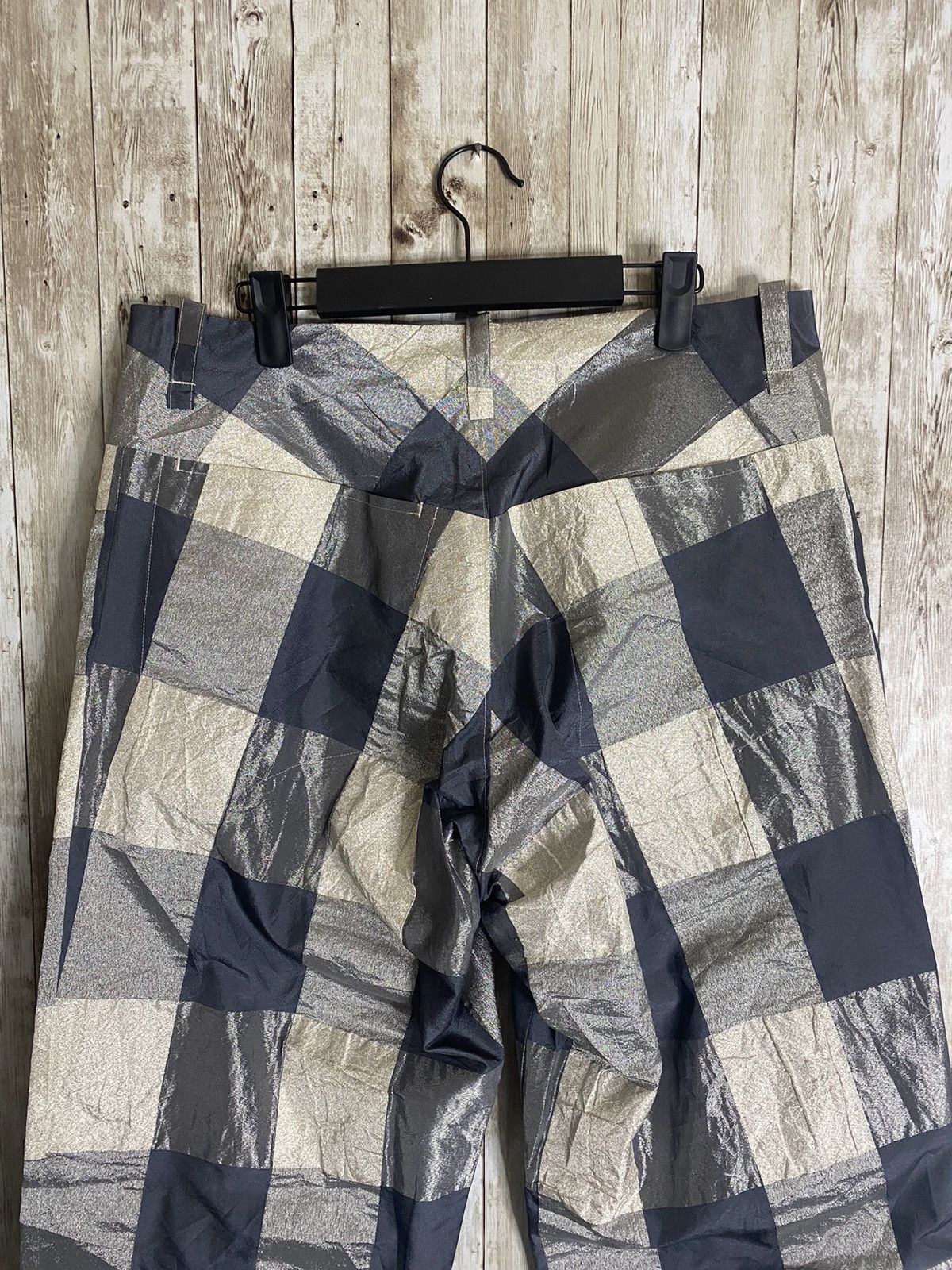 Japanese Brand × Yohji Yamamoto Yohji Yamamoto Glitter Checkered Cropped Pants Size US 33 - 8 Thumbnail