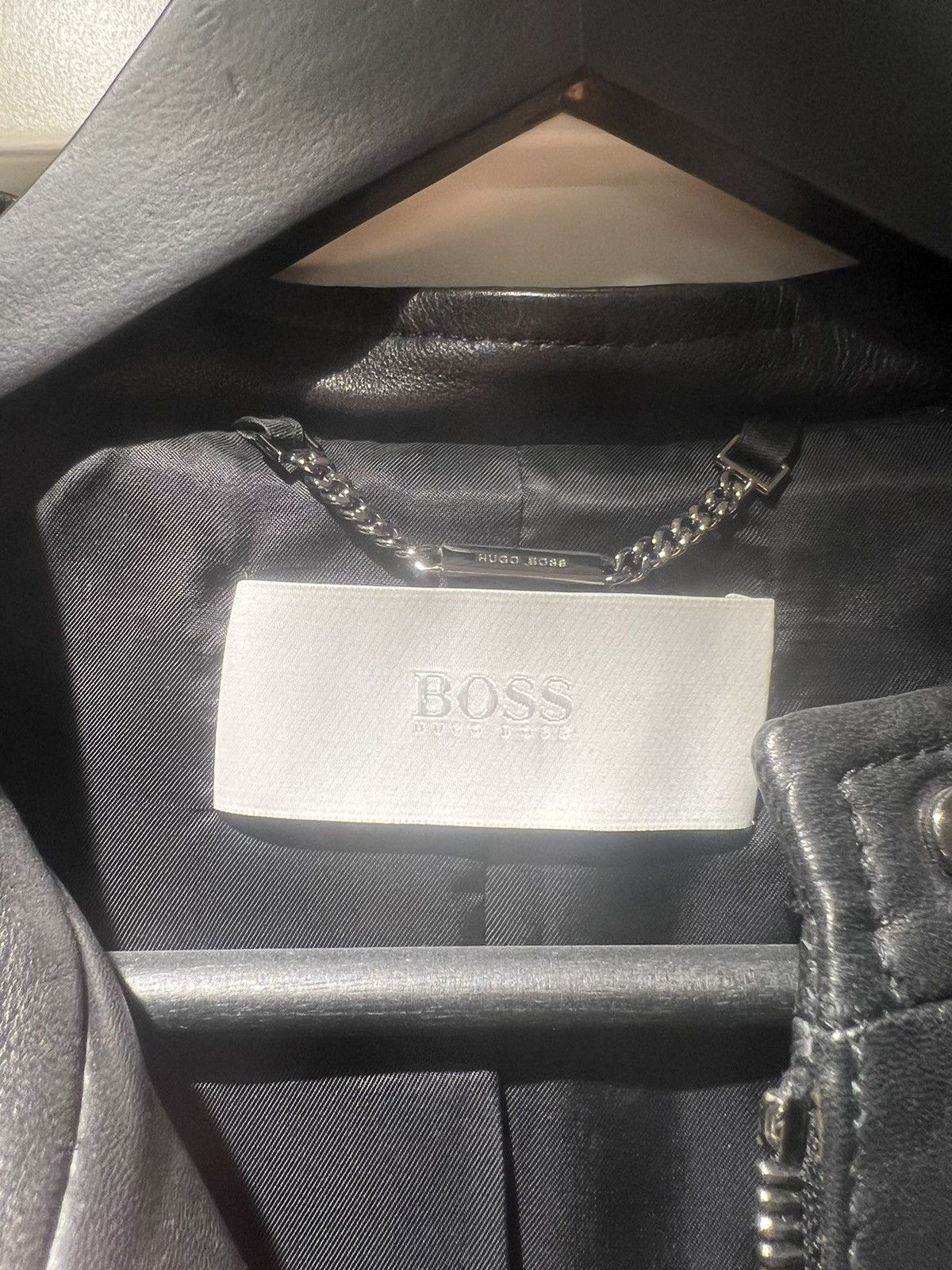 Hugo Boss Hugo Boss Leather Jacket, Bomber Size M / US 6-8 / IT 42-44 - 3 Thumbnail