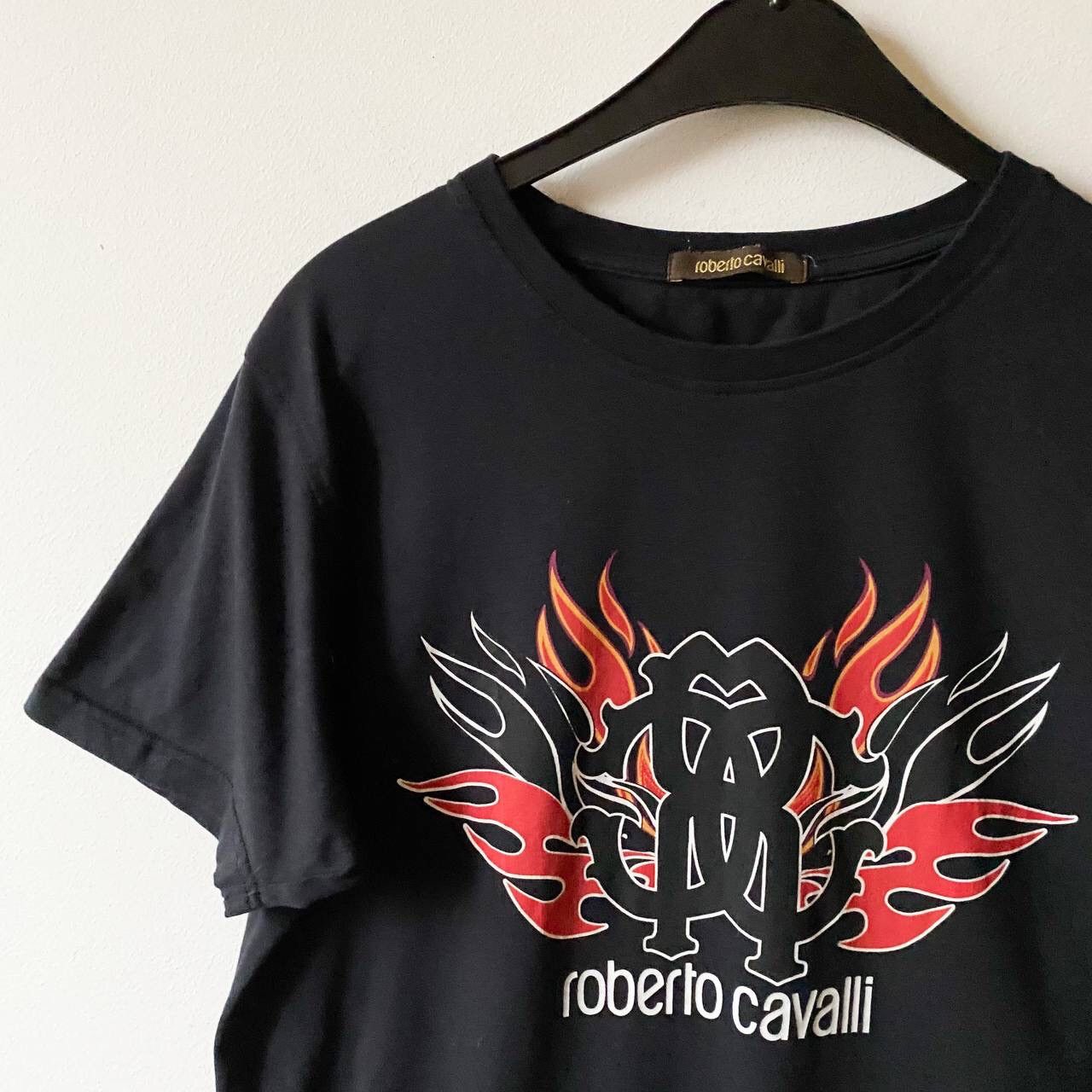 Roberto Cavalli Roberto Cavalli Big Logo Slim Fit T-Shirt Size US XL / EU 56 / 4 - 2 Thumbnail