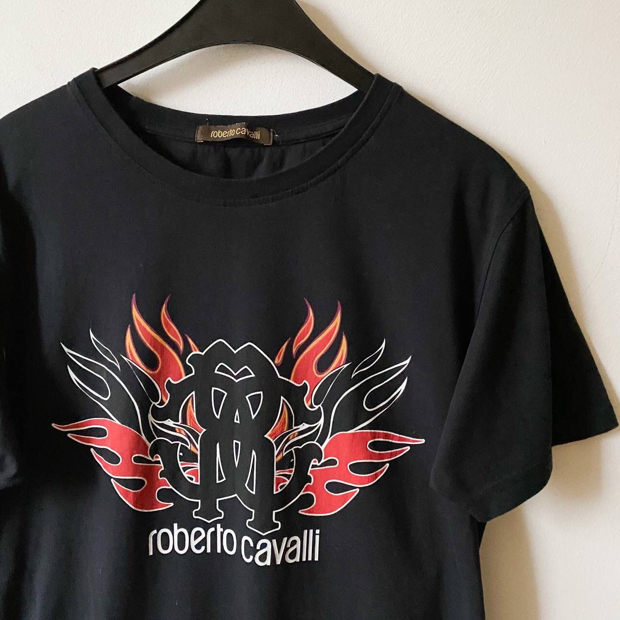 Roberto Cavalli Roberto Cavalli Big Logo Slim Fit T-Shirt Size US XL / EU 56 / 4 - 3 Thumbnail