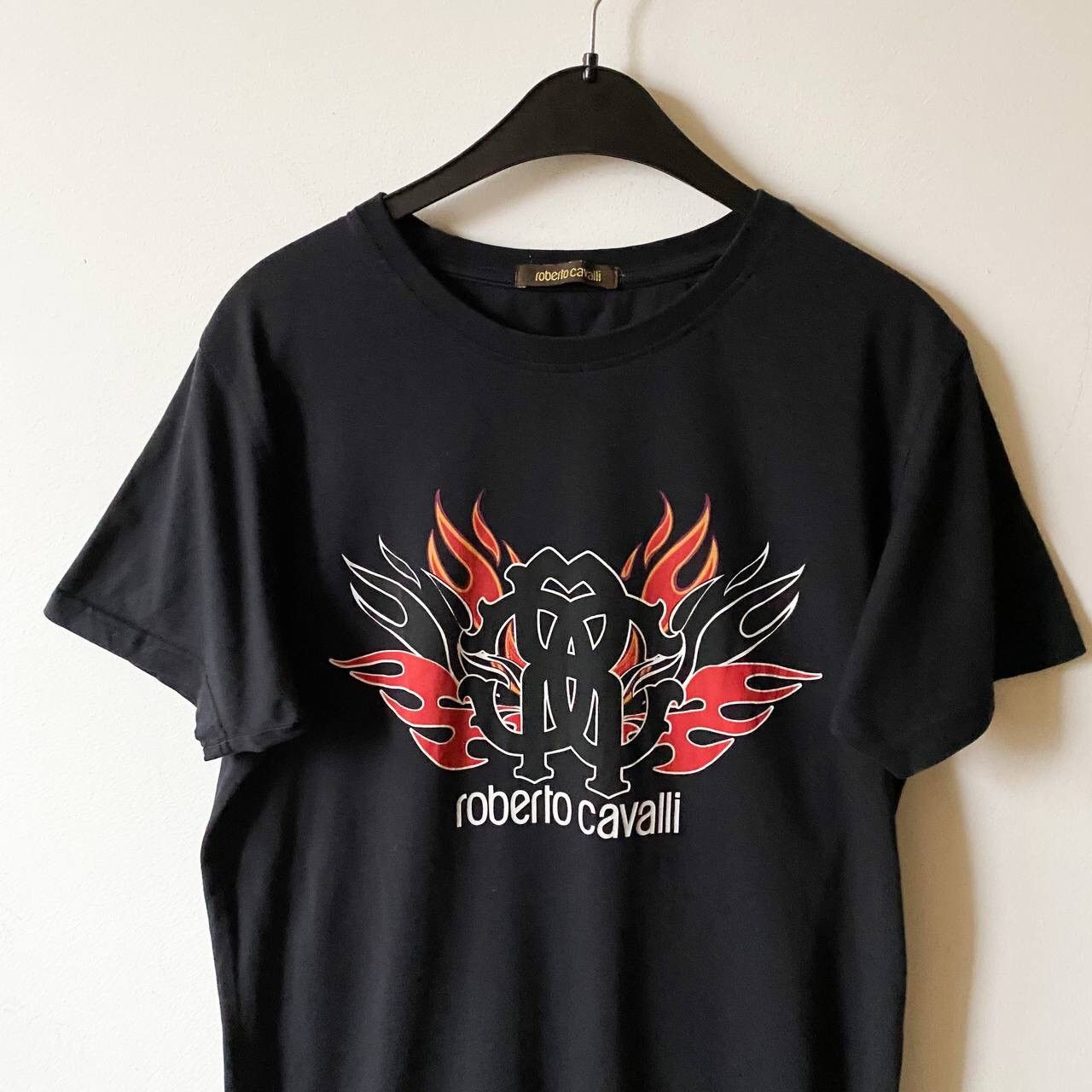 Roberto Cavalli Roberto Cavalli Big Logo Slim Fit T-Shirt Size US XL / EU 56 / 4 - 5 Thumbnail