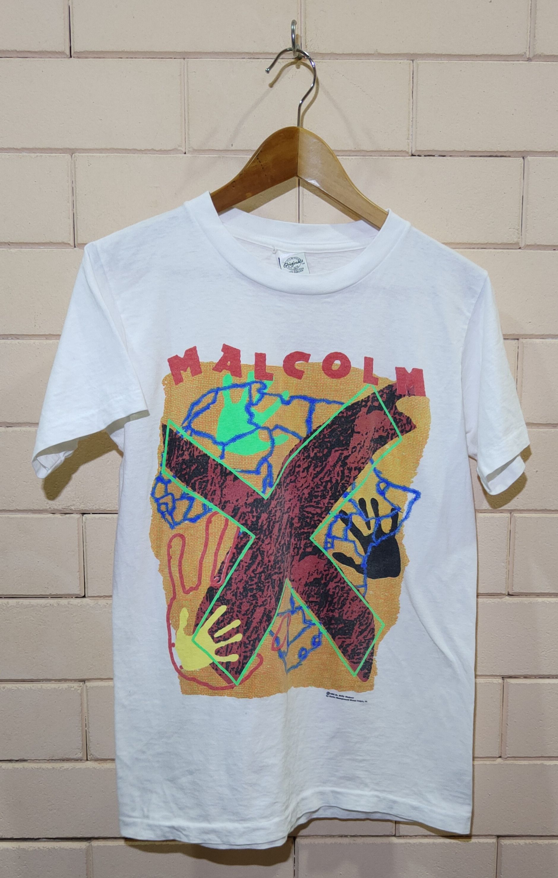 Vintage Vintage 1992 Malcom X T shirt Size US M / EU 48-50 / 2 - 1 Thumbnail