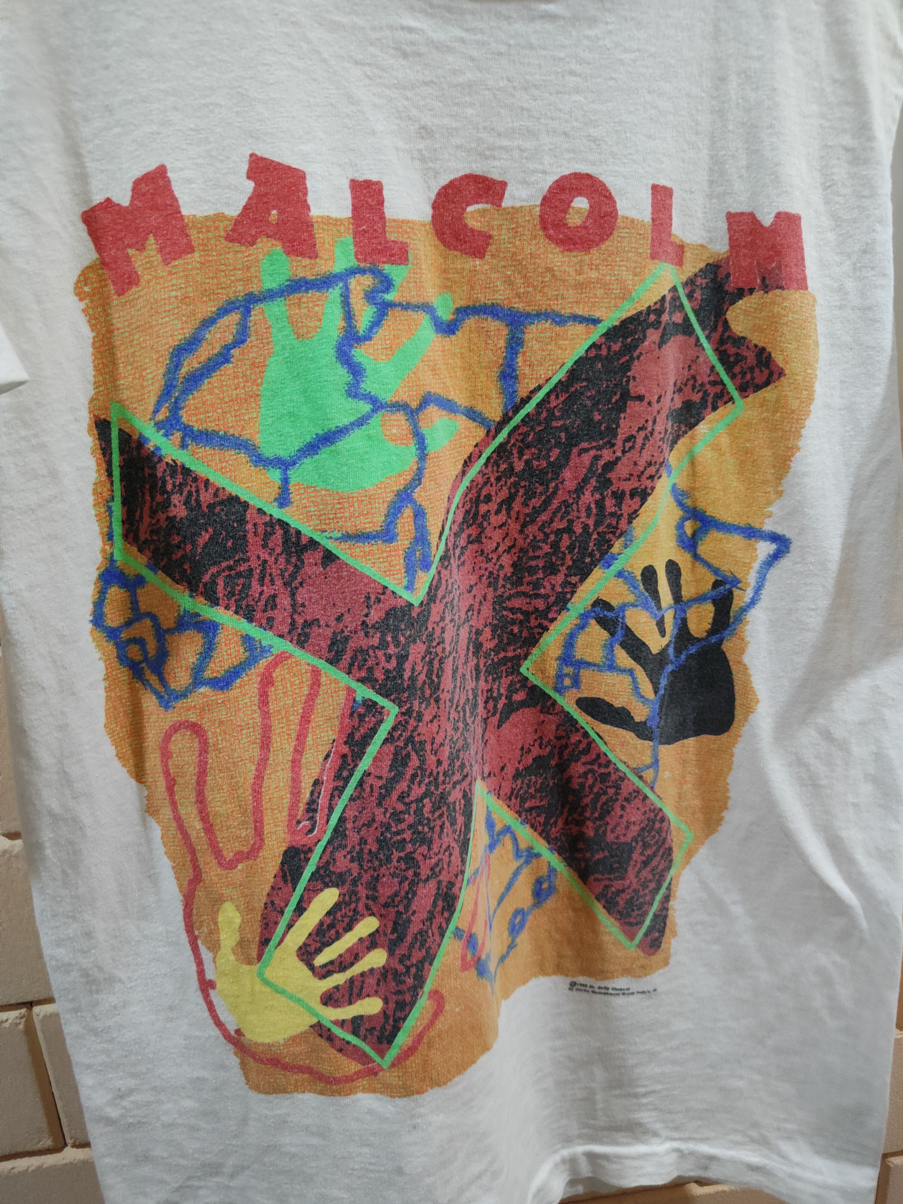 Vintage Vintage 1992 Malcom X T shirt Size US M / EU 48-50 / 2 - 10 Thumbnail