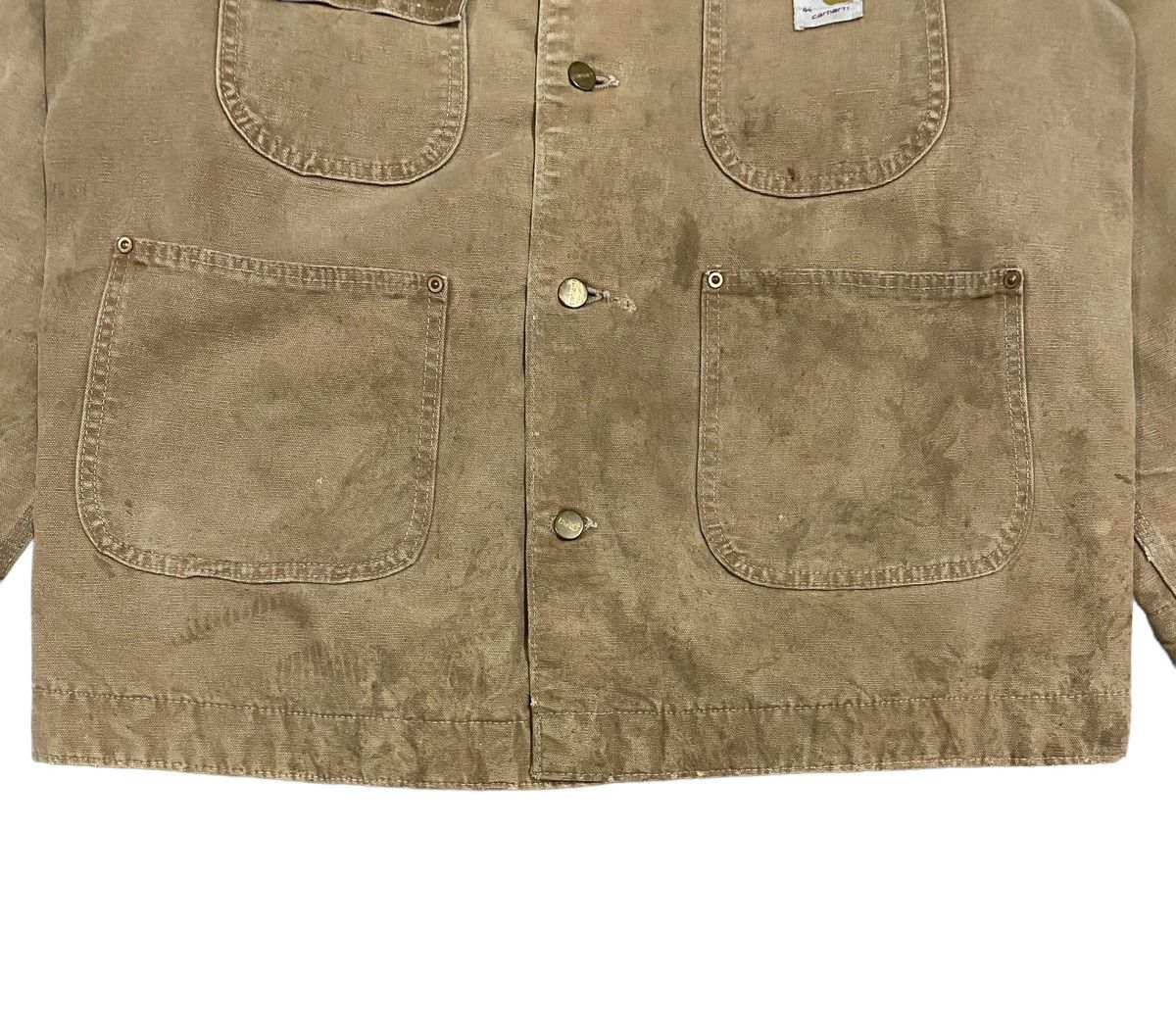 Carhartt Vtg🔥Carhartt Chore Lined Blanket Patina Duck Canvas Jacket Size US L / EU 52-54 / 3 - 6 Thumbnail