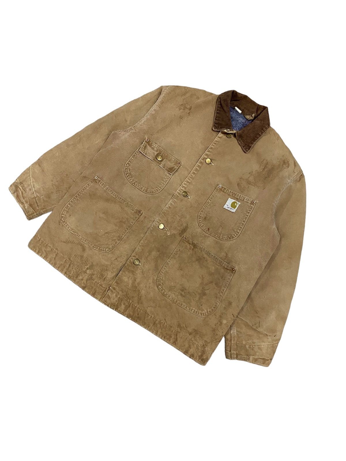 Carhartt Vtg🔥Carhartt Chore Lined Blanket Patina Duck Canvas Jacket Size US L / EU 52-54 / 3 - 12 Thumbnail