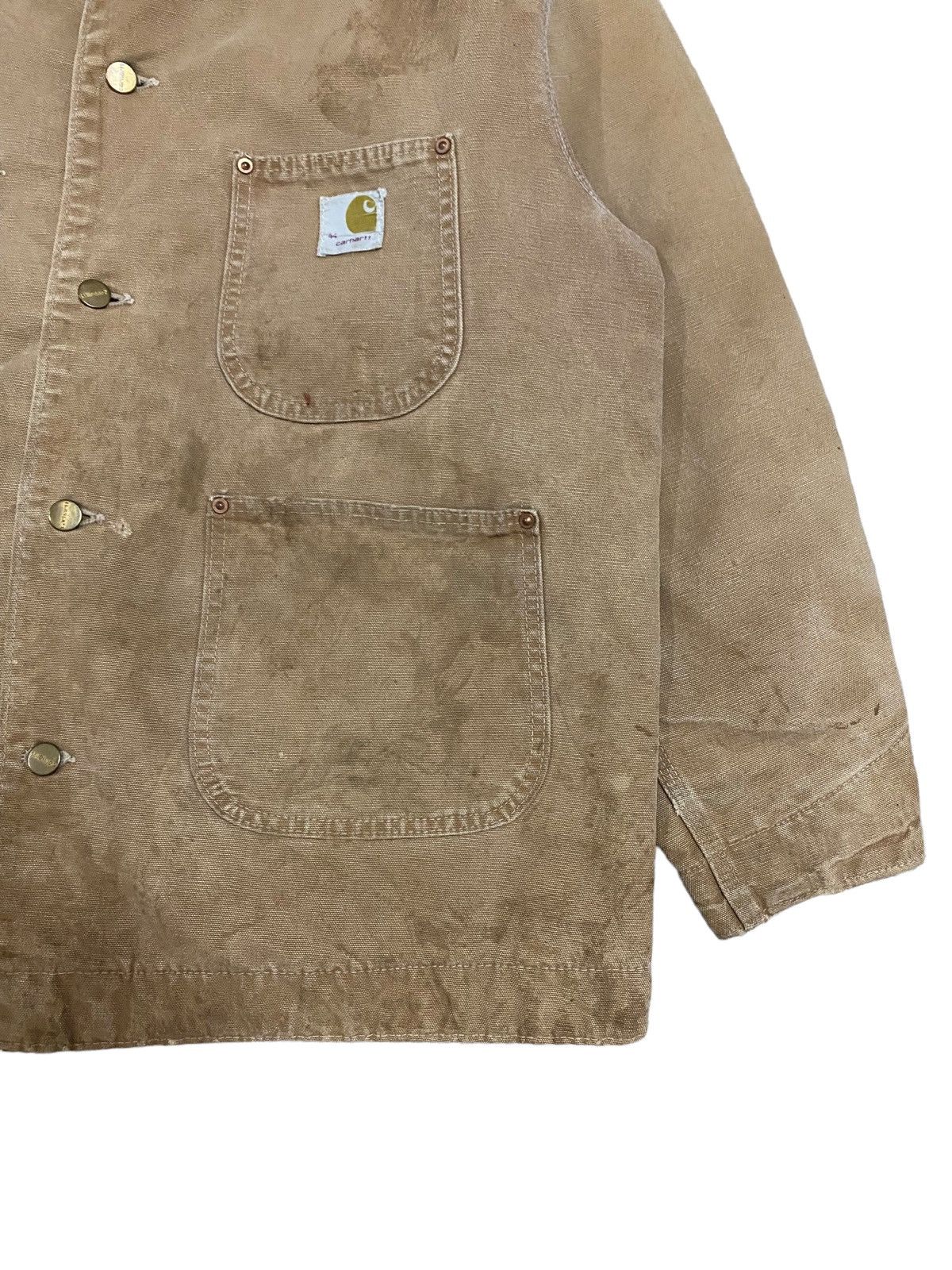 Carhartt Vtg🔥Carhartt Chore Lined Blanket Patina Duck Canvas Jacket Size US L / EU 52-54 / 3 - 10 Thumbnail