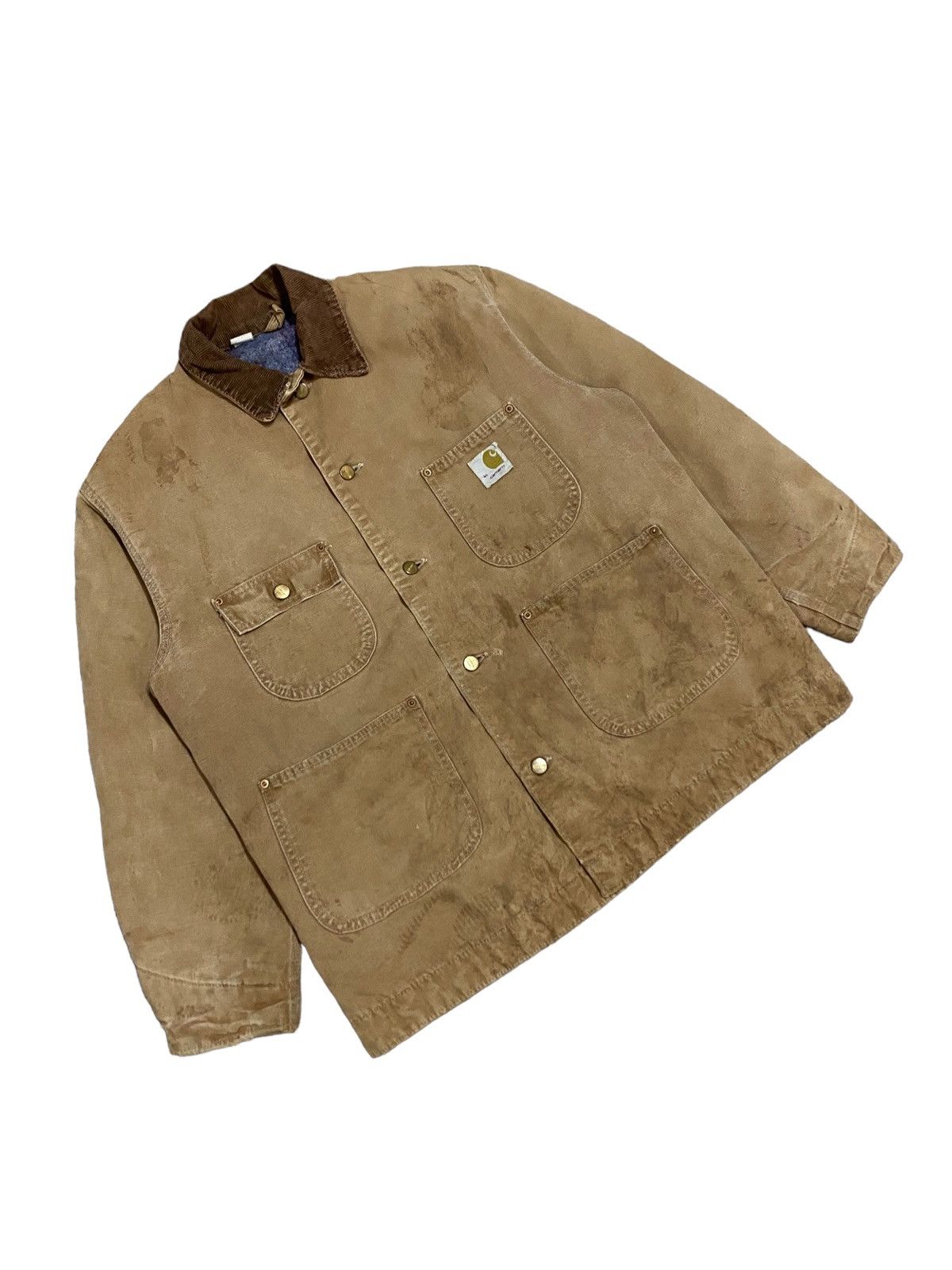 Carhartt Vtg🔥Carhartt Chore Lined Blanket Patina Duck Canvas Jacket Size US L / EU 52-54 / 3 - 11 Thumbnail