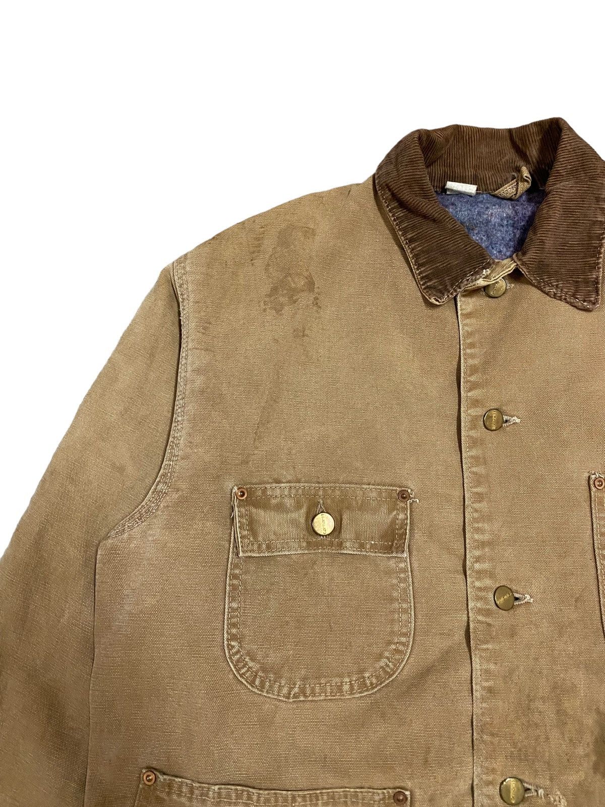 Carhartt Vtg🔥Carhartt Chore Lined Blanket Patina Duck Canvas Jacket Size US L / EU 52-54 / 3 - 7 Thumbnail