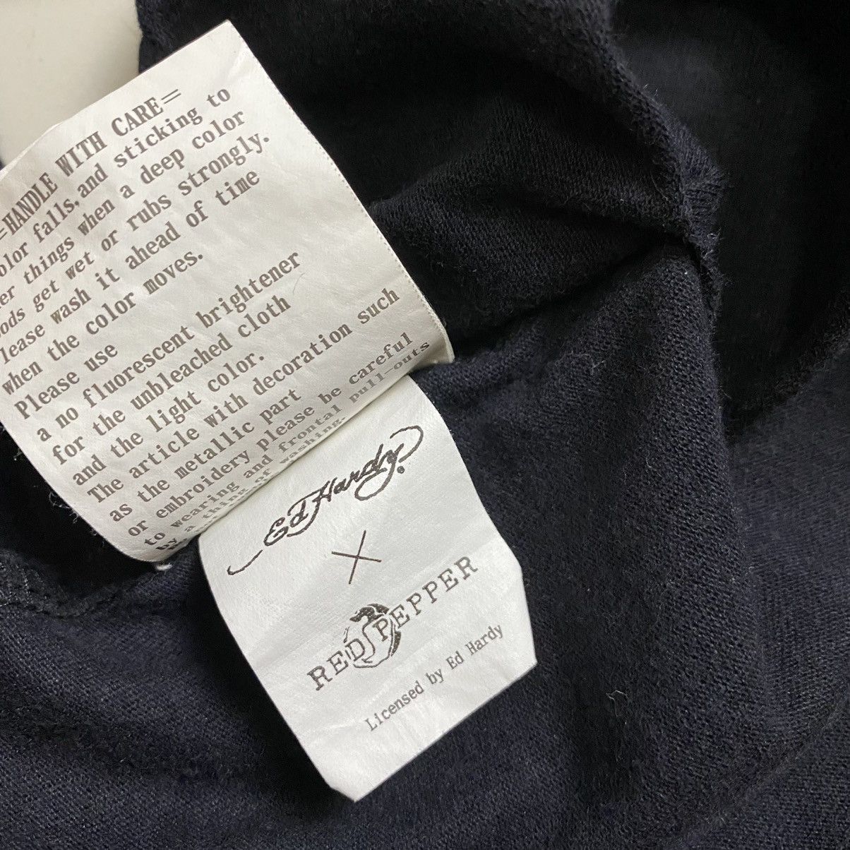 Ed Hardy Ed Hardy X Black Pepper distressred design tee Size ONE SIZE - 12 Thumbnail