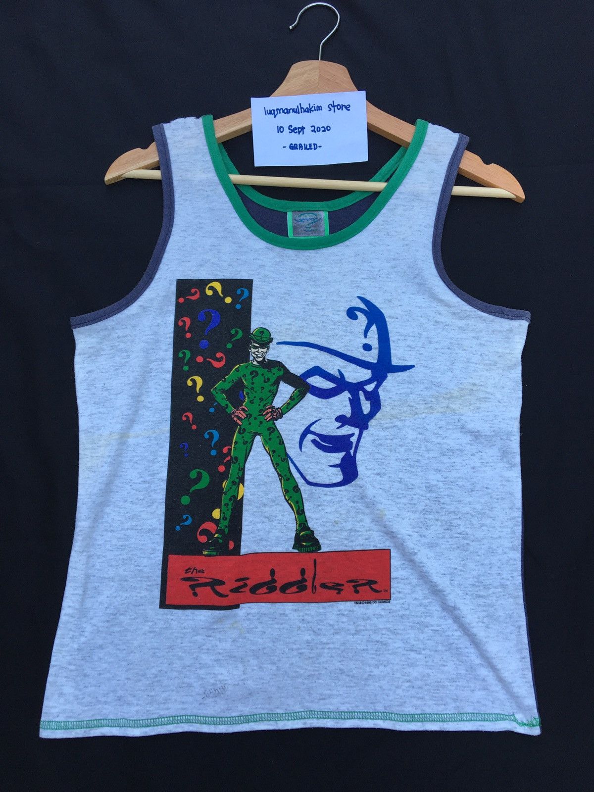 DC Comics Vtg Batman& Robin The RiddlerSinglet DC Comics Movie Joker Size US S / EU 44-46 / 1 - 1 Thumbnail
