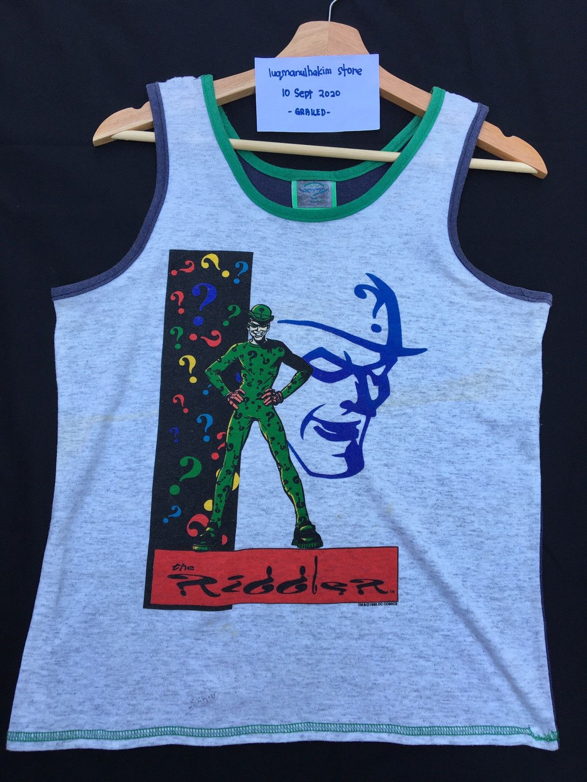 DC Comics Vtg Batman& Robin The RiddlerSinglet DC Comics Movie Joker Size US S / EU 44-46 / 1 - 4 Thumbnail