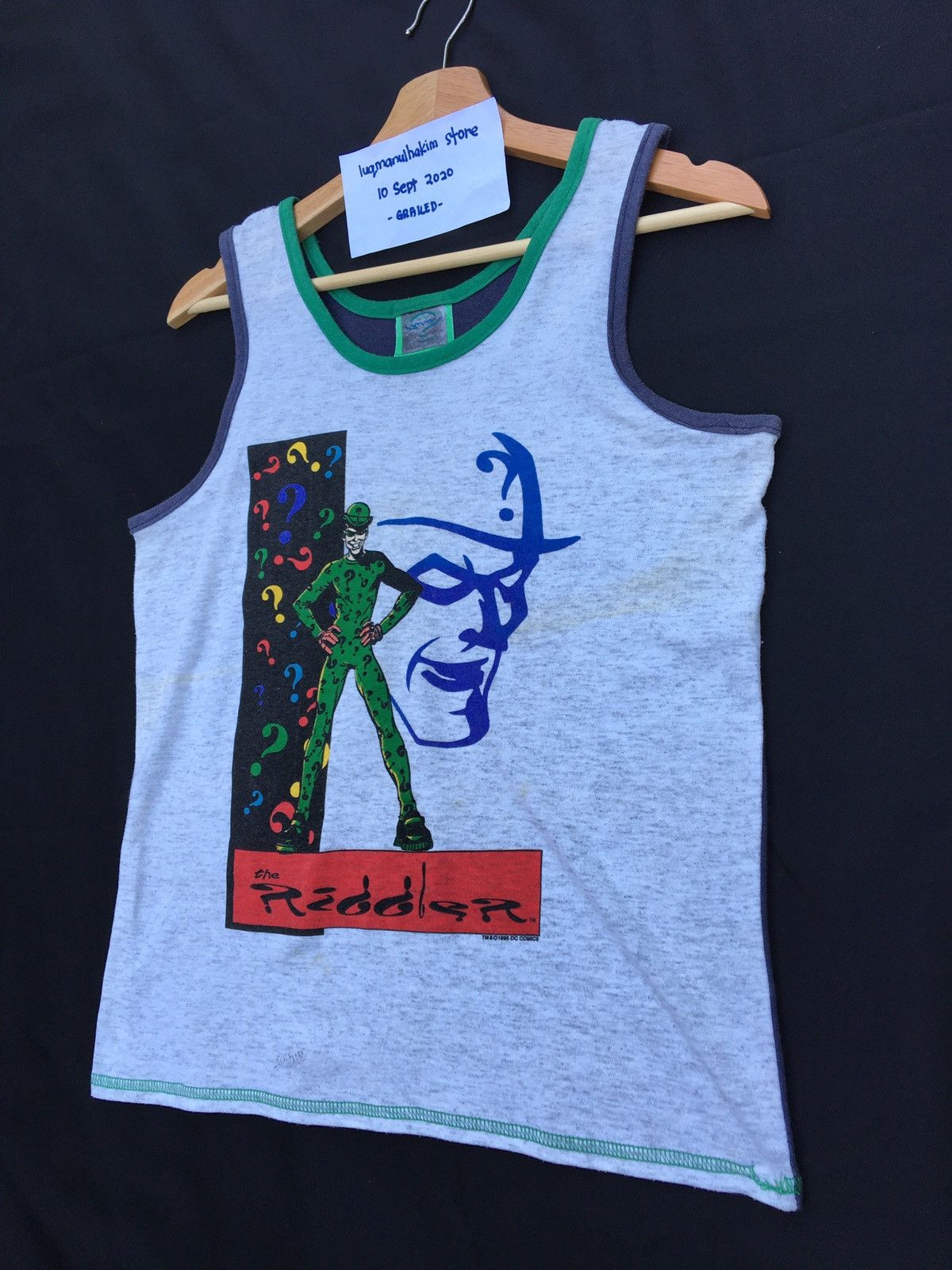 DC Comics Vtg Batman& Robin The RiddlerSinglet DC Comics Movie Joker Size US S / EU 44-46 / 1 - 3 Thumbnail