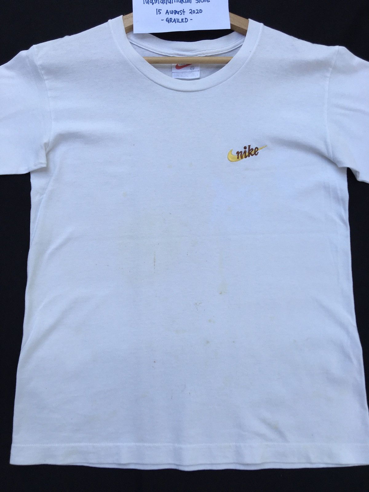 Nike Vintage 90s Nike Small Swoosh Logo Tshirt Size US S / EU 44-46 / 1 - 4 Thumbnail