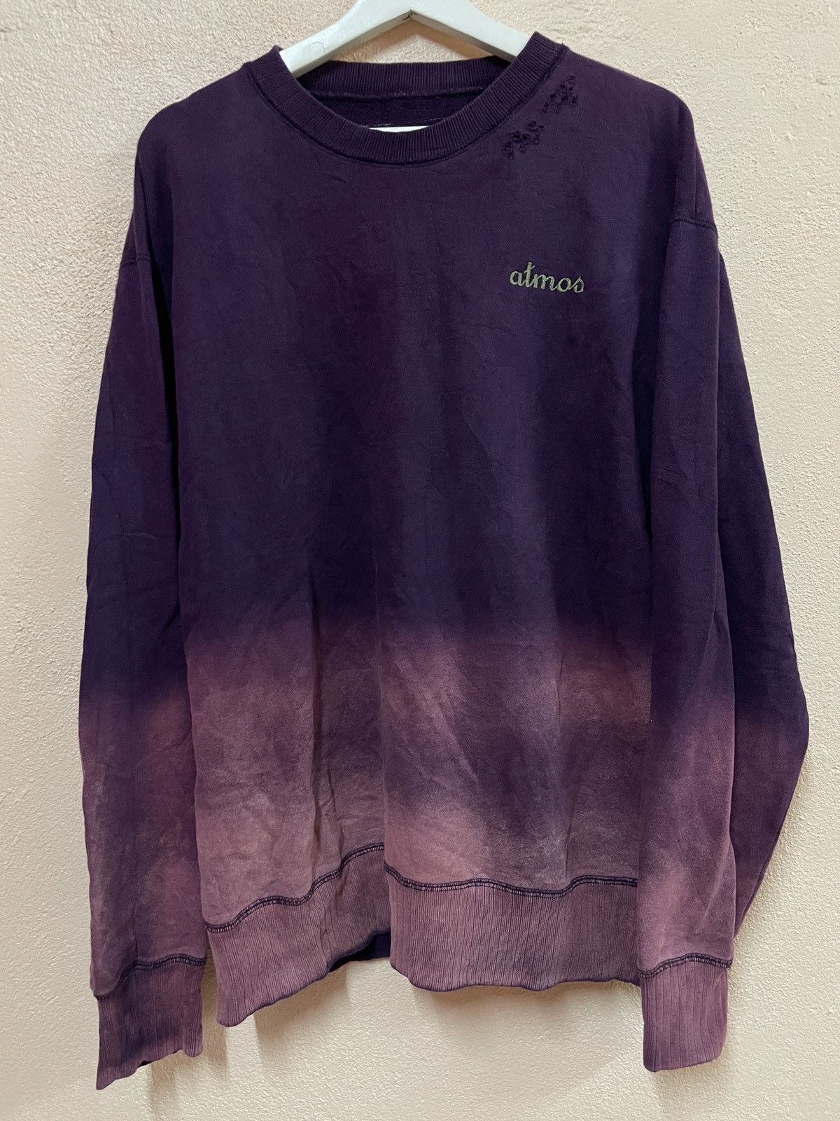 Archival Japan streetwear Atmos embroidery acid wash size XL