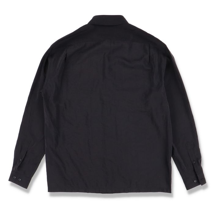 Lemaire Black Dry Silk Military Shirt | Grailed