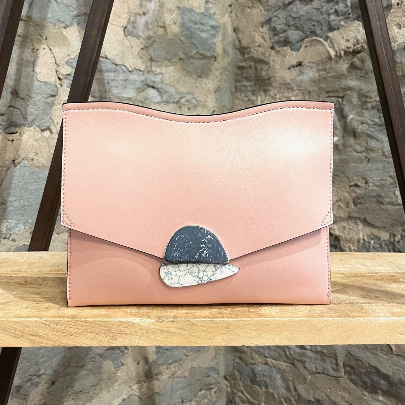 Proenza Schouler Proenza Schouler Blush Pink Leather Medium Curl Clutch Size ONE SIZE - 2 Thumbnail