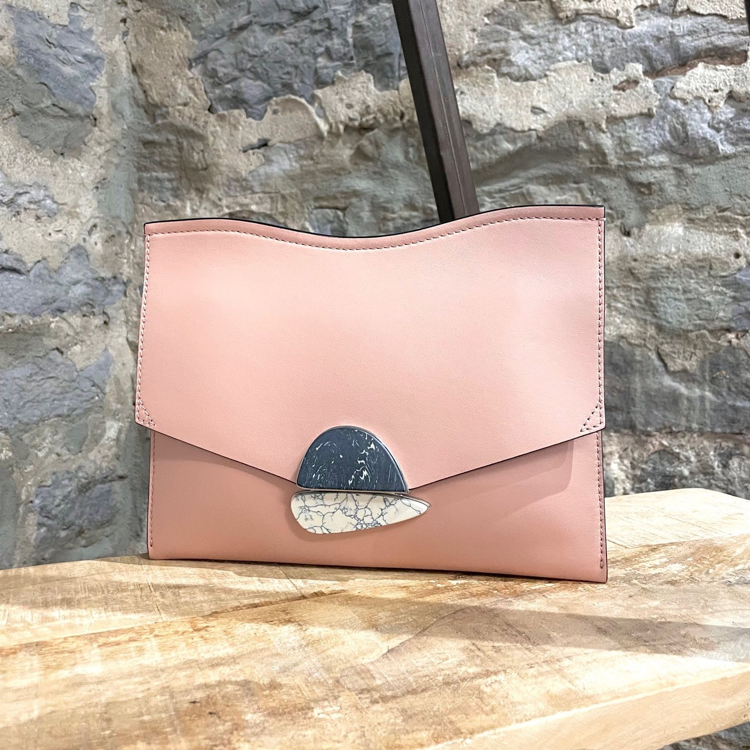 Proenza Schouler Proenza Schouler Blush Pink Leather Medium Curl Clutch Size ONE SIZE - 1 Thumbnail