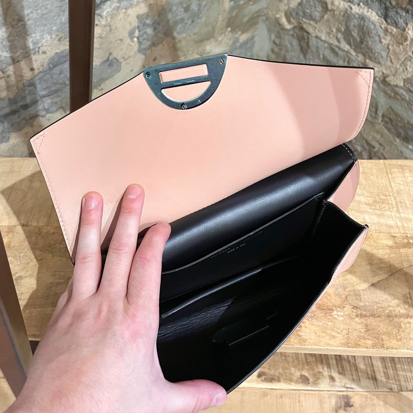Proenza Schouler Proenza Schouler Blush Pink Leather Medium Curl Clutch Size ONE SIZE - 9 Thumbnail