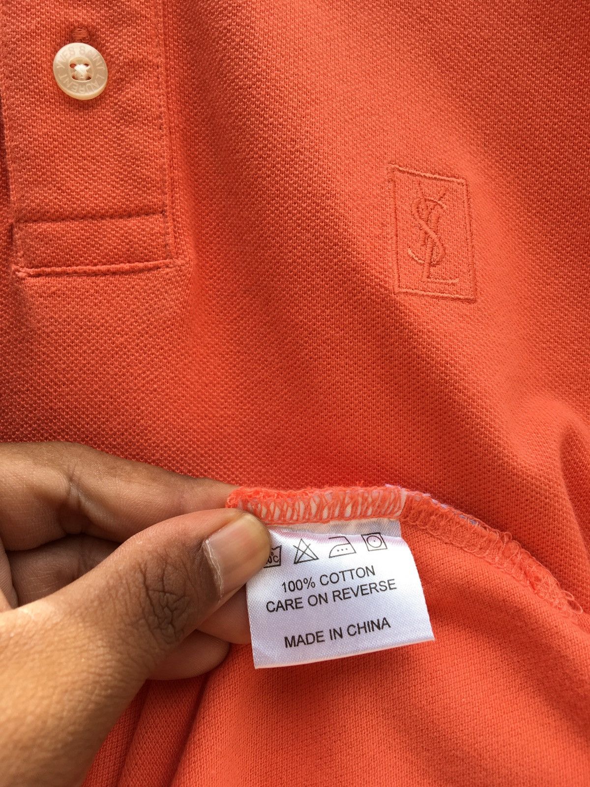 Yves Saint Laurent Vtg Yves Saint Laurent YSL Pour Homme Spellout Logo Polo Size US S / EU 44-46 / 1 - 15 Thumbnail