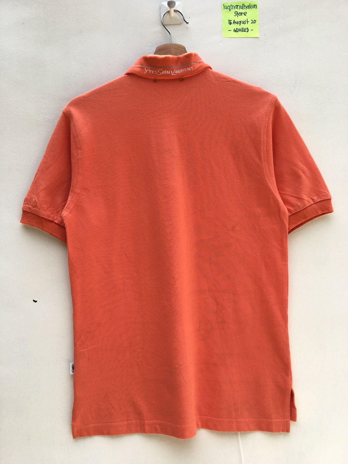Yves Saint Laurent Vtg Yves Saint Laurent YSL Pour Homme Spellout Logo Polo Size US S / EU 44-46 / 1 - 10 Thumbnail