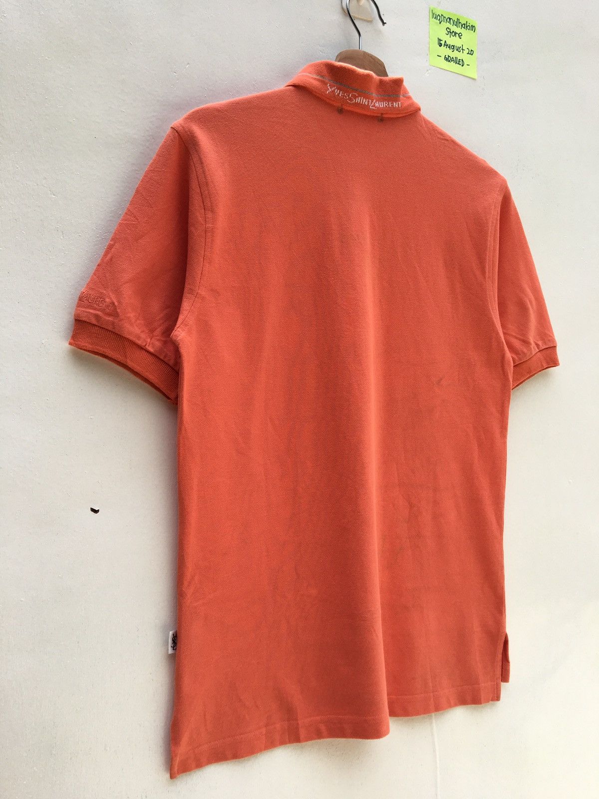 Yves Saint Laurent Vtg Yves Saint Laurent YSL Pour Homme Spellout Logo Polo Size US S / EU 44-46 / 1 - 11 Thumbnail