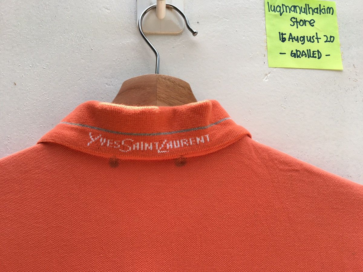 Yves Saint Laurent Vtg Yves Saint Laurent YSL Pour Homme Spellout Logo Polo Size US S / EU 44-46 / 1 - 18 Thumbnail